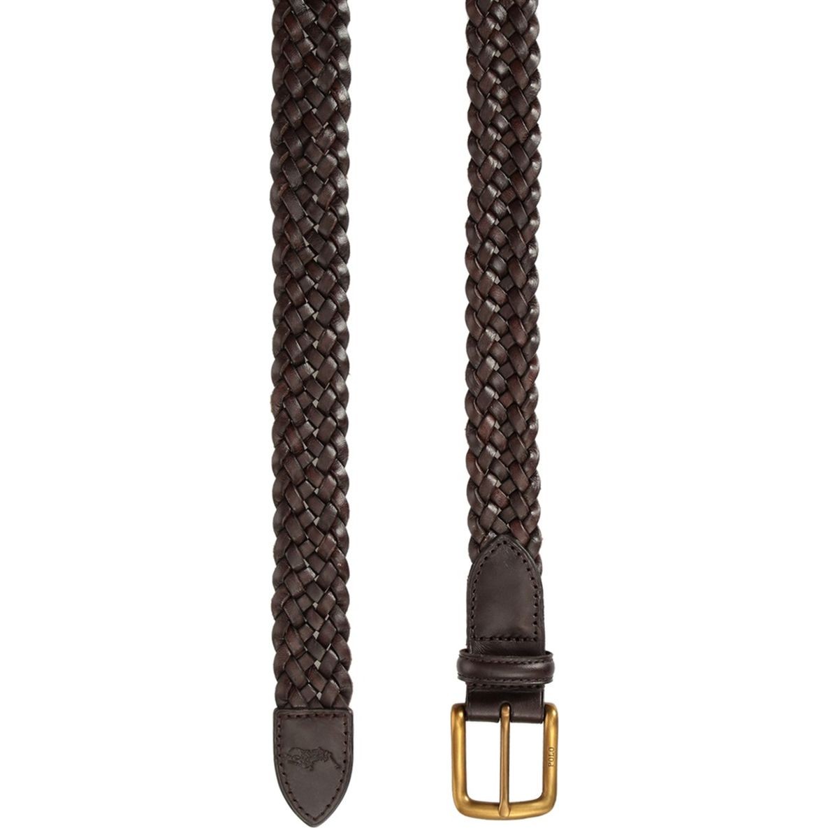 POLO RALPH LAUREN Diržas vyrams, Ruda, Braided vachetta leather belt 1