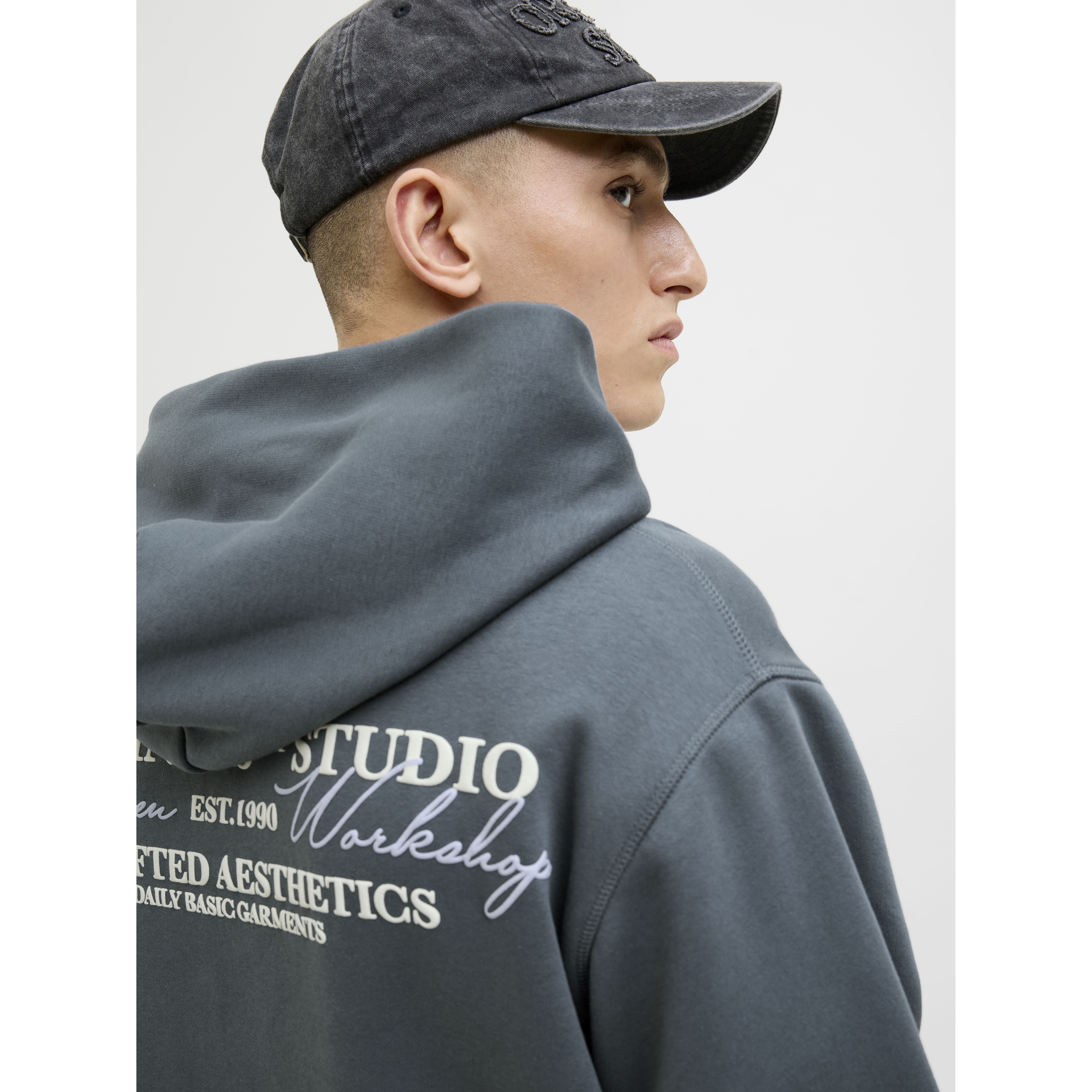 JACK & JONES Džemperis vyrams, Žalia, Islington back sweat hood 7