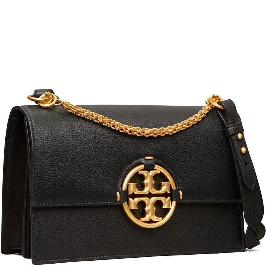 TORY BURCH Rankinė per petį moterims, Juoda, Miller flap shoulder bag 2