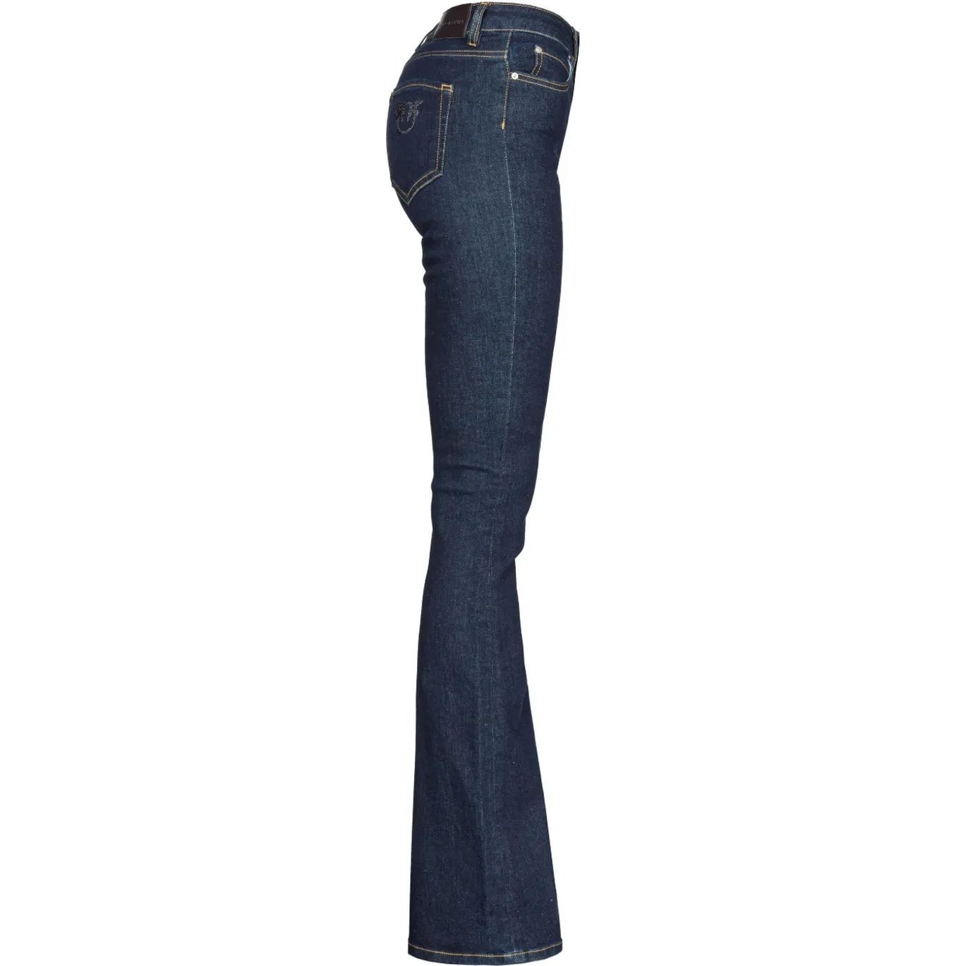 PINKO Platėjantys džinsai moterims, Mėlyna, Flora cotton-blend jeans 3