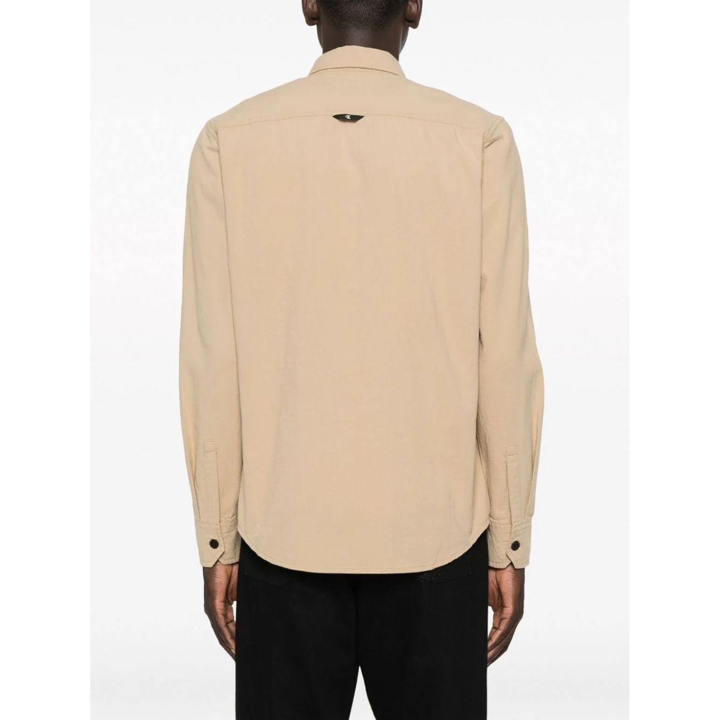 CALVIN KLEIN JEANS Marškiniai ilgomis rankovėmis vyrams, Smėlio, Textured shirt 4