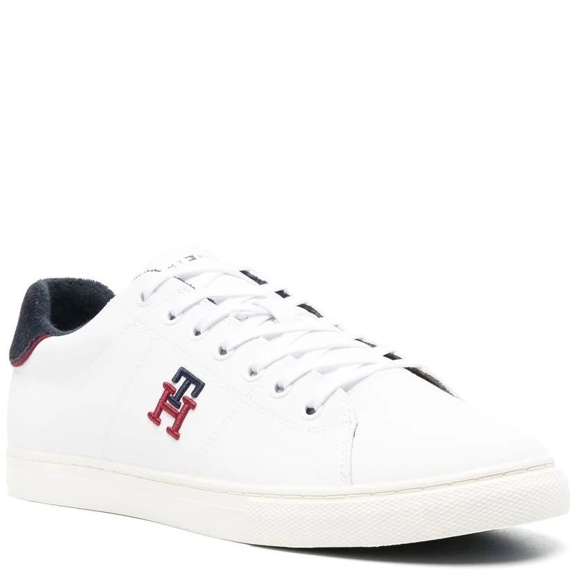 TOMMY HILFIGER Sportiniai bateliai vyrams, Balta, CORE VULC VARSITY MONOGRAM 1