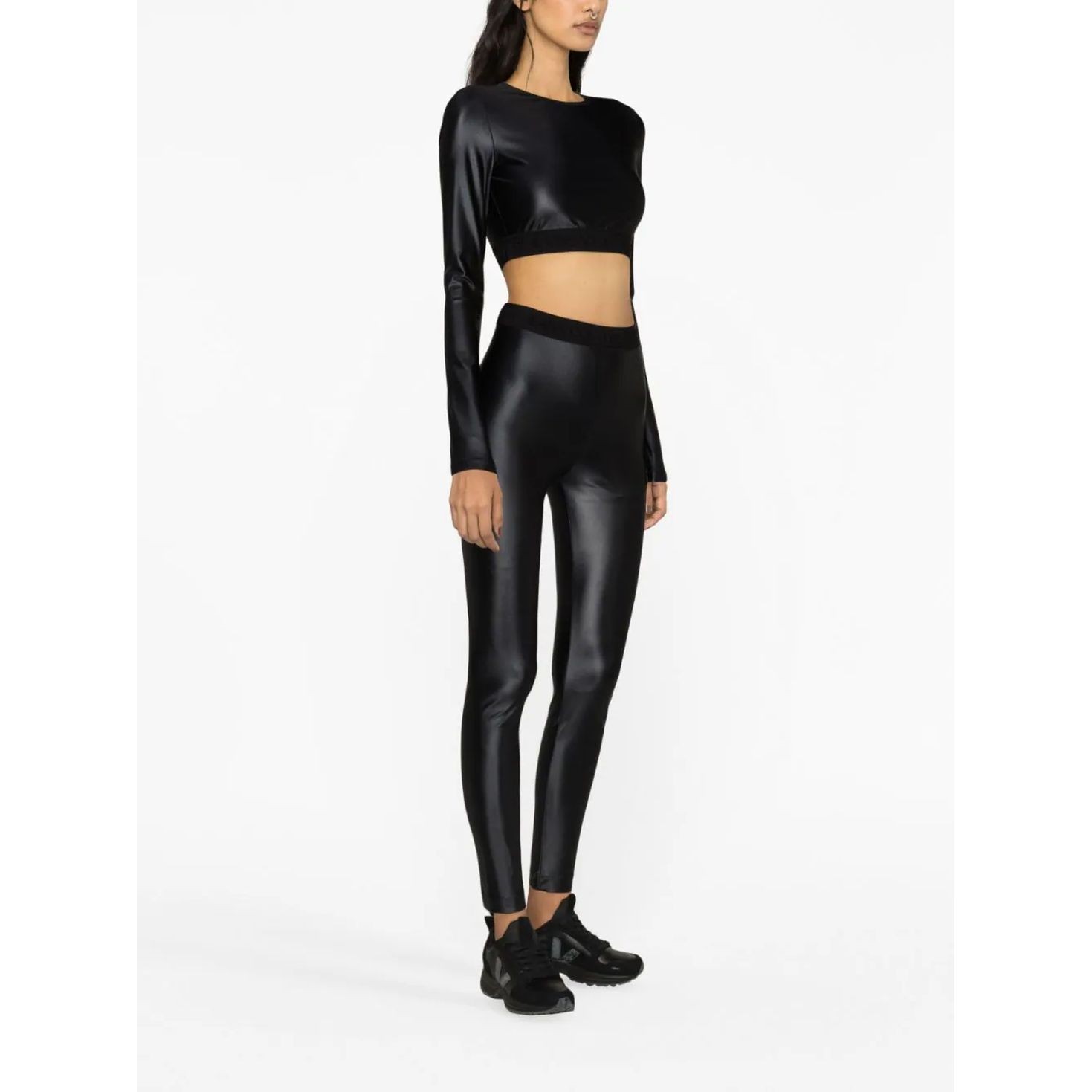 VERSACE JEANS CUTURE Tamprės moterims, Juoda, Jegging fouseux 3