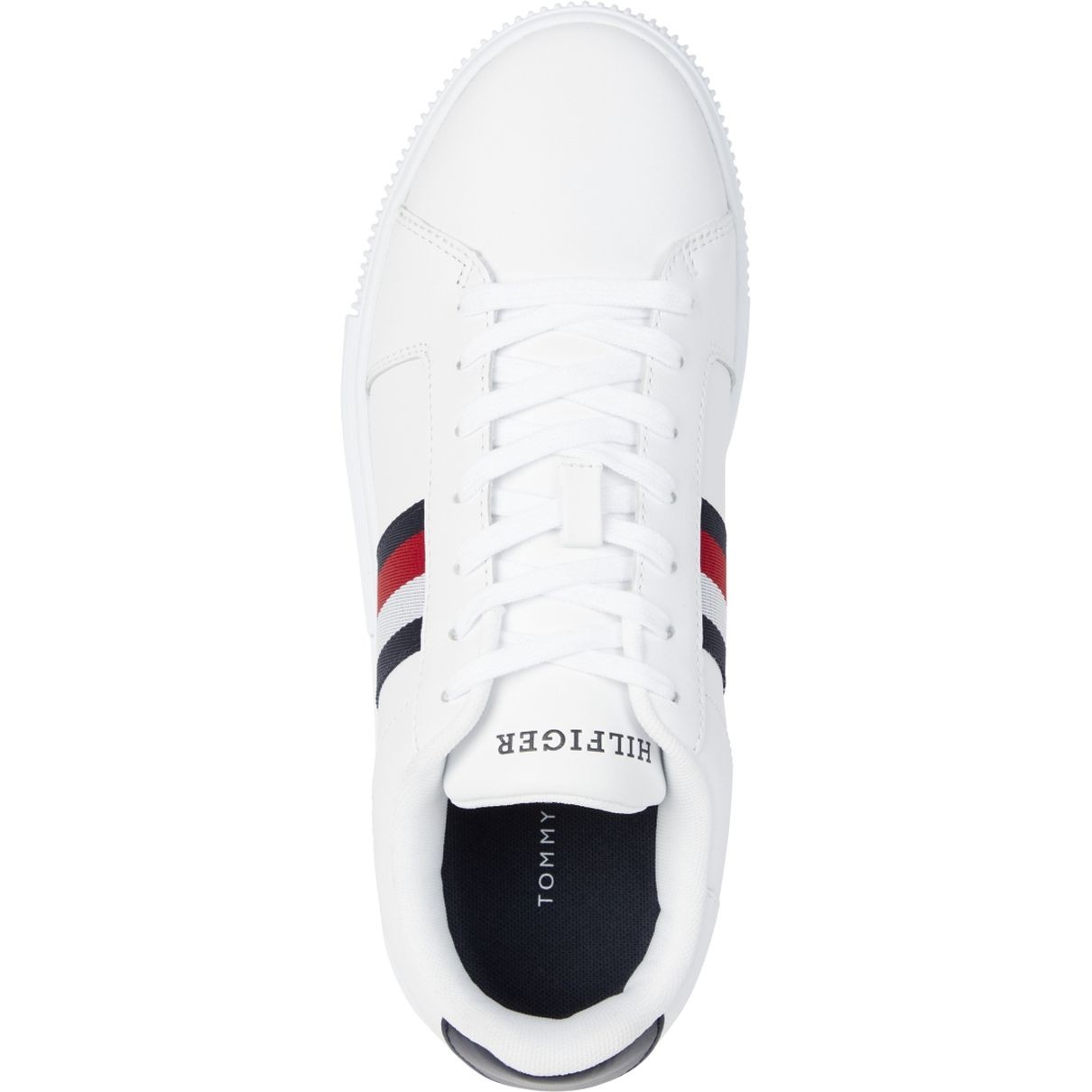 TOMMY HILFIGER Laisvalaikio bateliai vyrams, Balta, Supercup stripes leisure 2