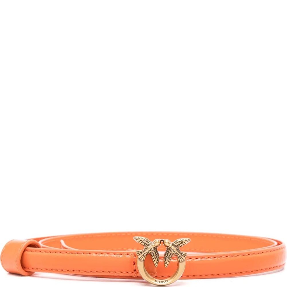 PINKO Diržas moterims, Oranžinė, Love berry belt 1