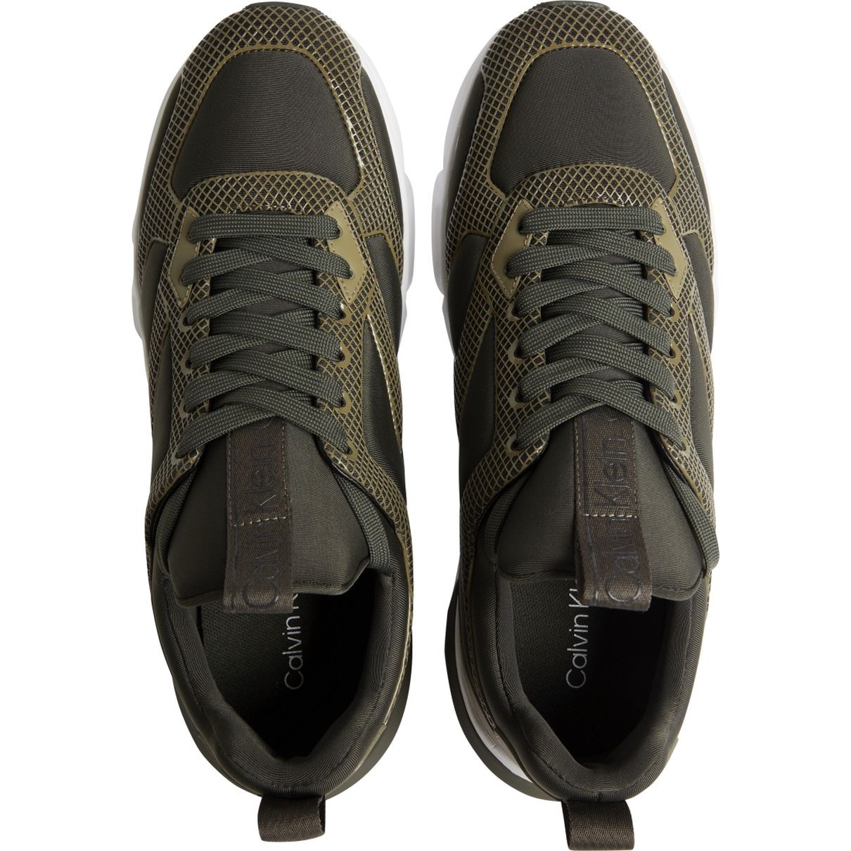 CALVIN KLEIN Sportiniai bateliai vyrams, Žalia, LOW TOP LACE UP NEO MIX 3