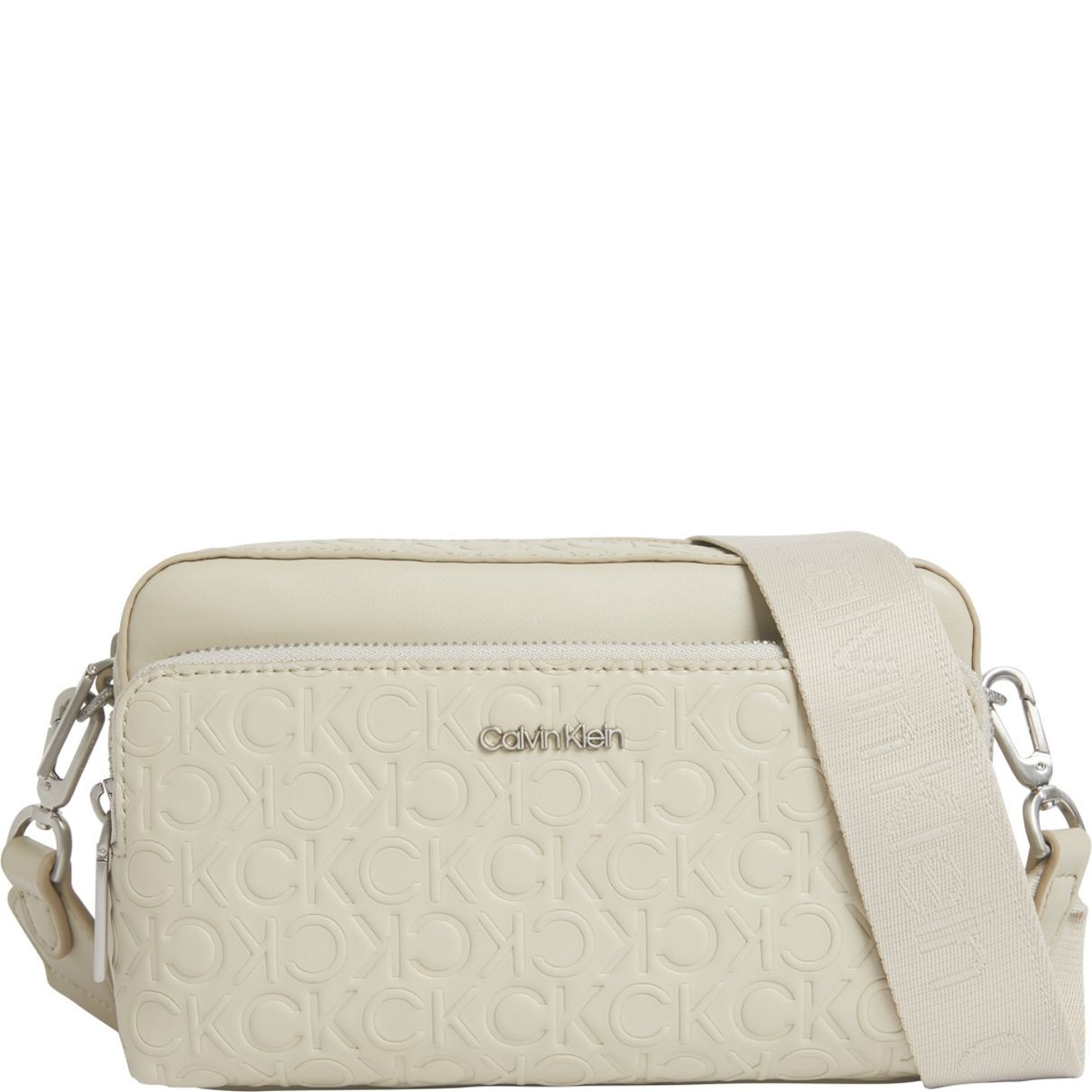 CALVIN KLEIN Rankinė per petį moterims, Smėlio, Must camera bag 1