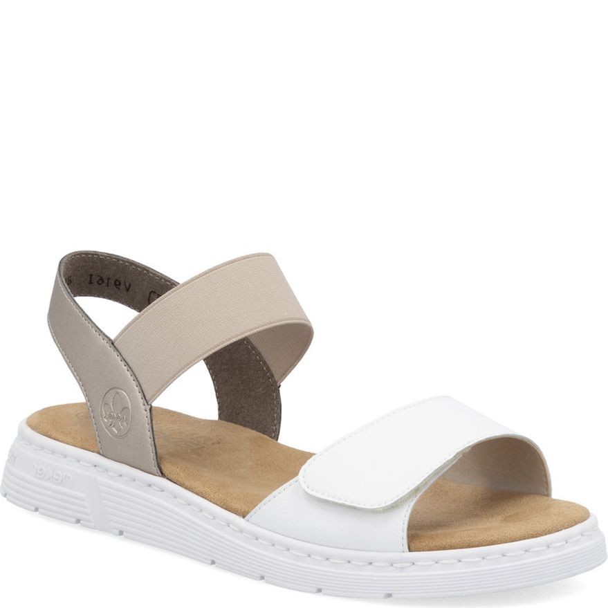 RIEKER Basutės moterims, Balta, SANDALS 1