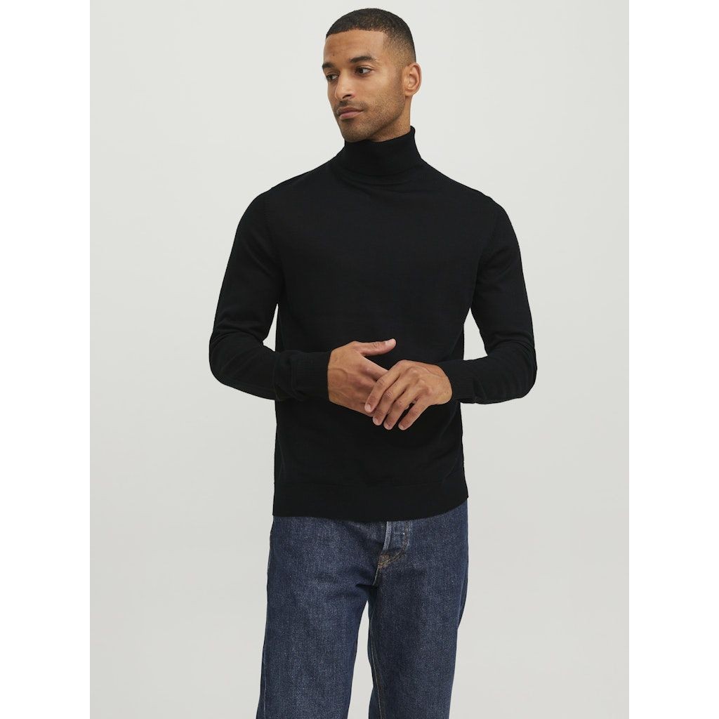JACK & JONES Megztinis vyrams, Juoda, JPRBLABUSHWICK MERINO 2