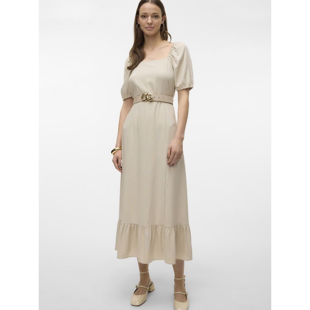 VERO MODA Maxi suknelė moterims, Sidabrinė, VMMYMILO SS 7/8 DRES 3
