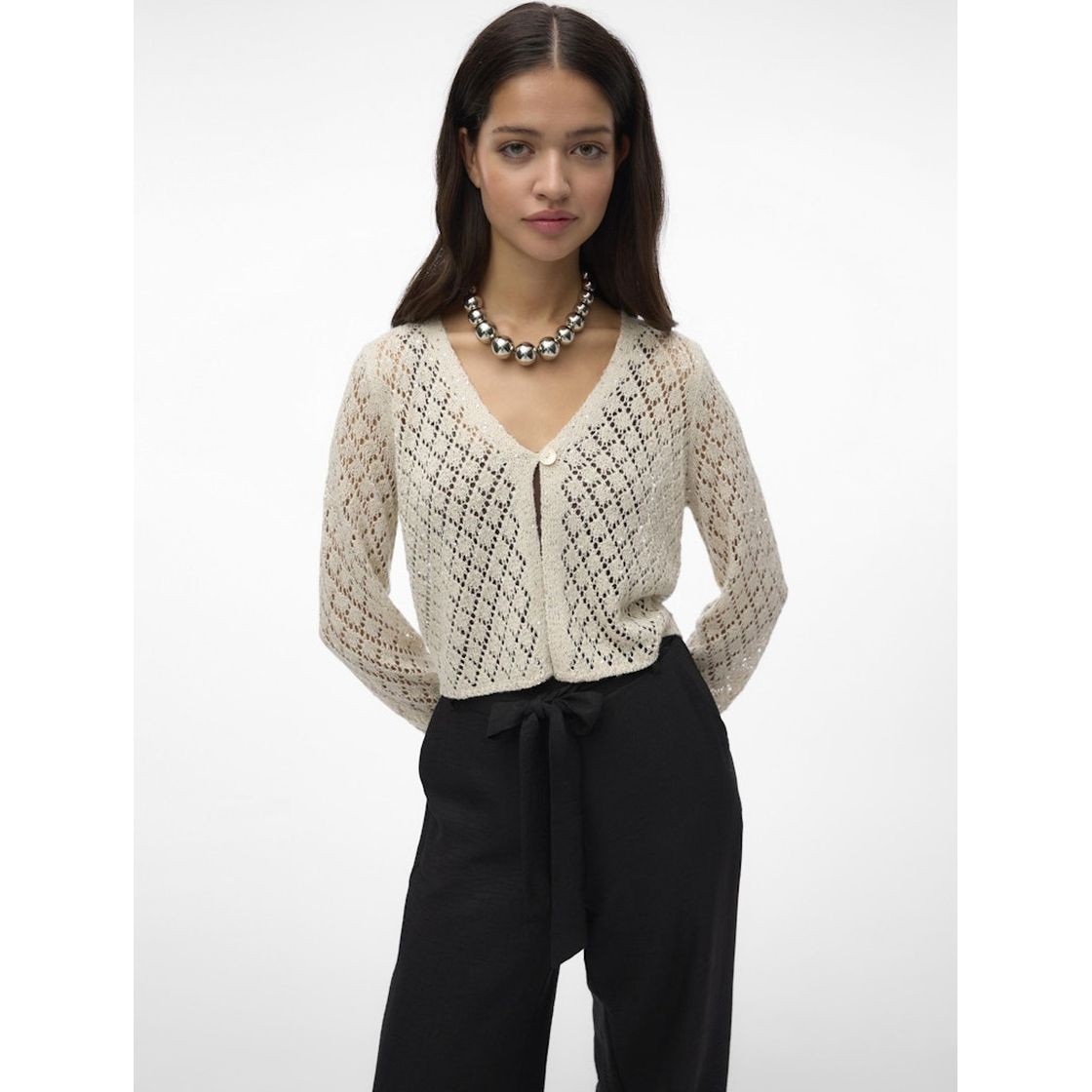 VERO MODA Kardiganas moterims, Smėlio, Vmleilani cardigans 5