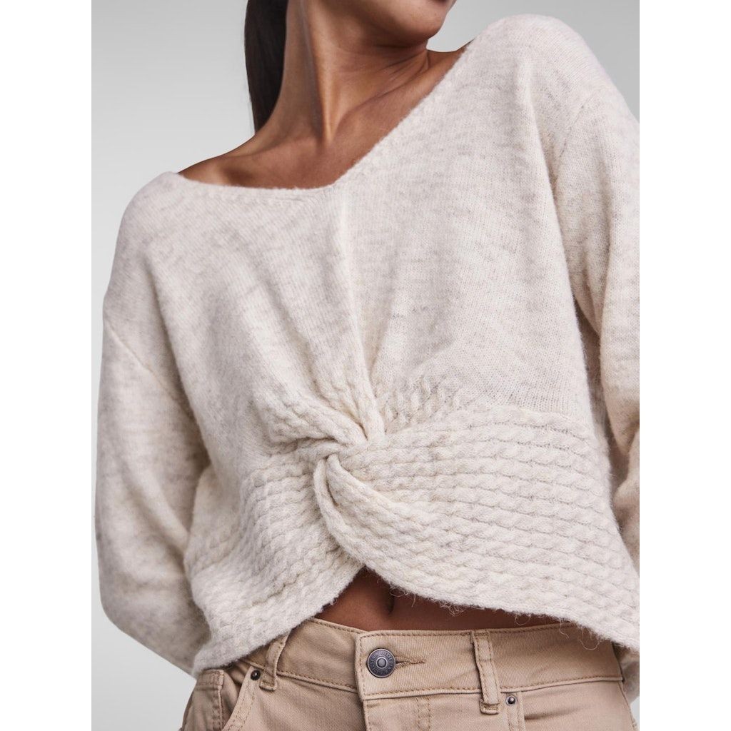 PIECES Megztinis moterims, Balta, PCNOA LS REVERSIBLE C 5