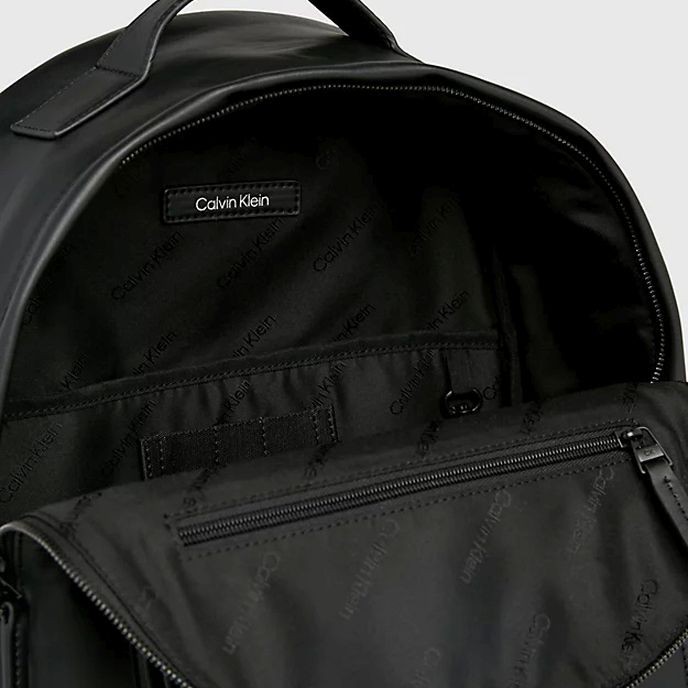 CALVIN KLEIN Kuprinė vyrams, Juoda, Minimal focus round backpack 4