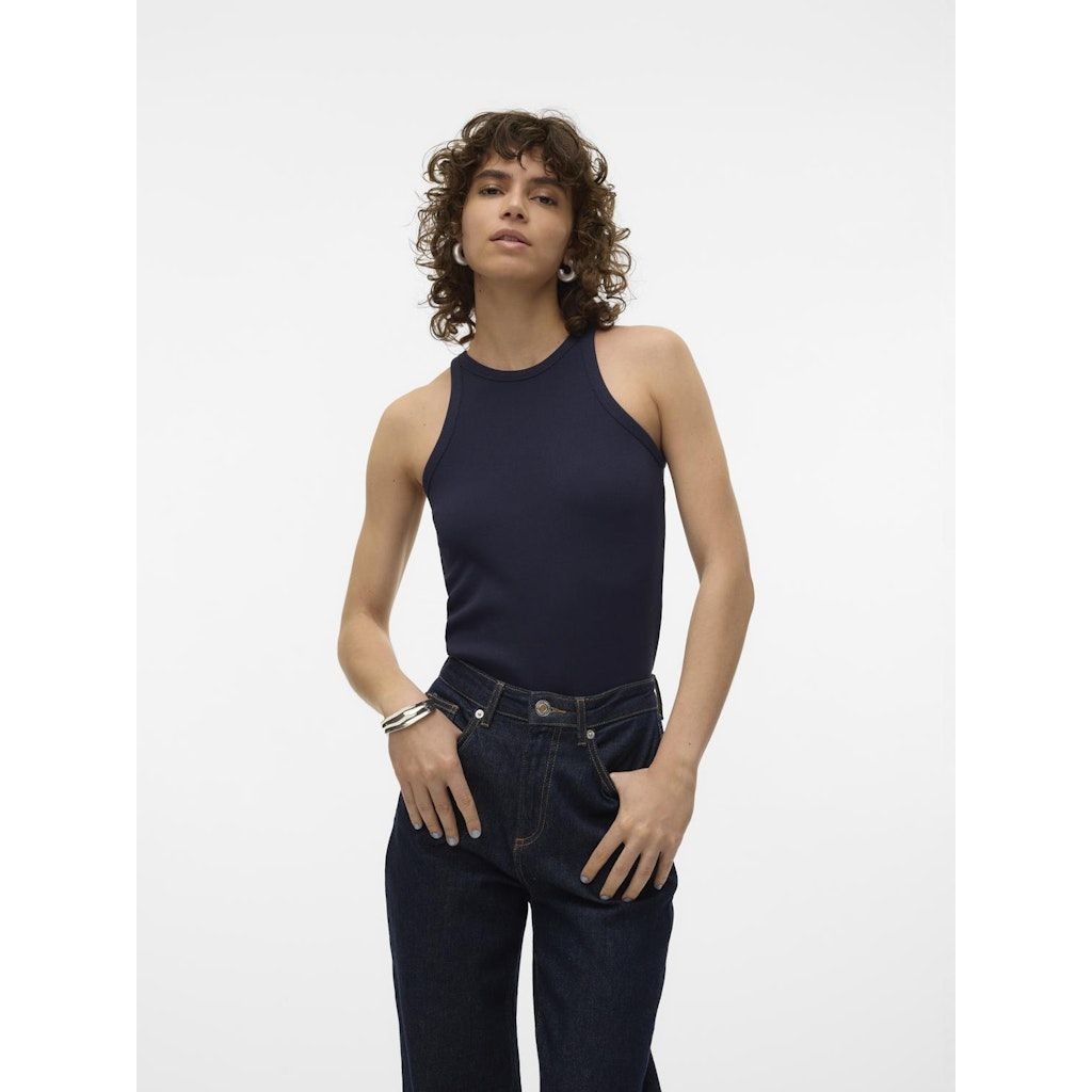 VERO MODA Marškiniai be rankovių moterims, Mėlyna, Chloe short tank top 2
