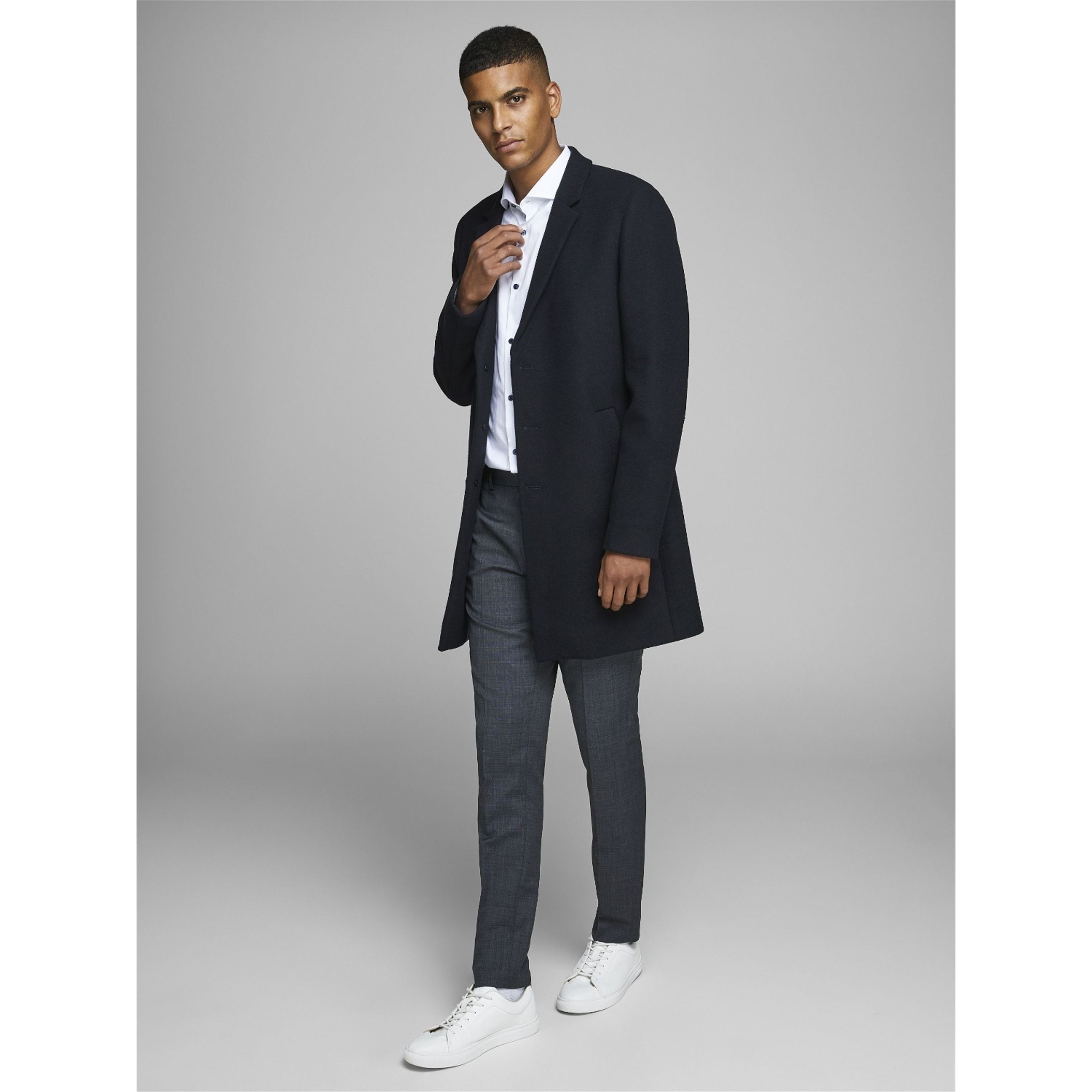 JACK & JONES Paltas vyrams, Mėlyna, JPRMOULDER WOOL 2