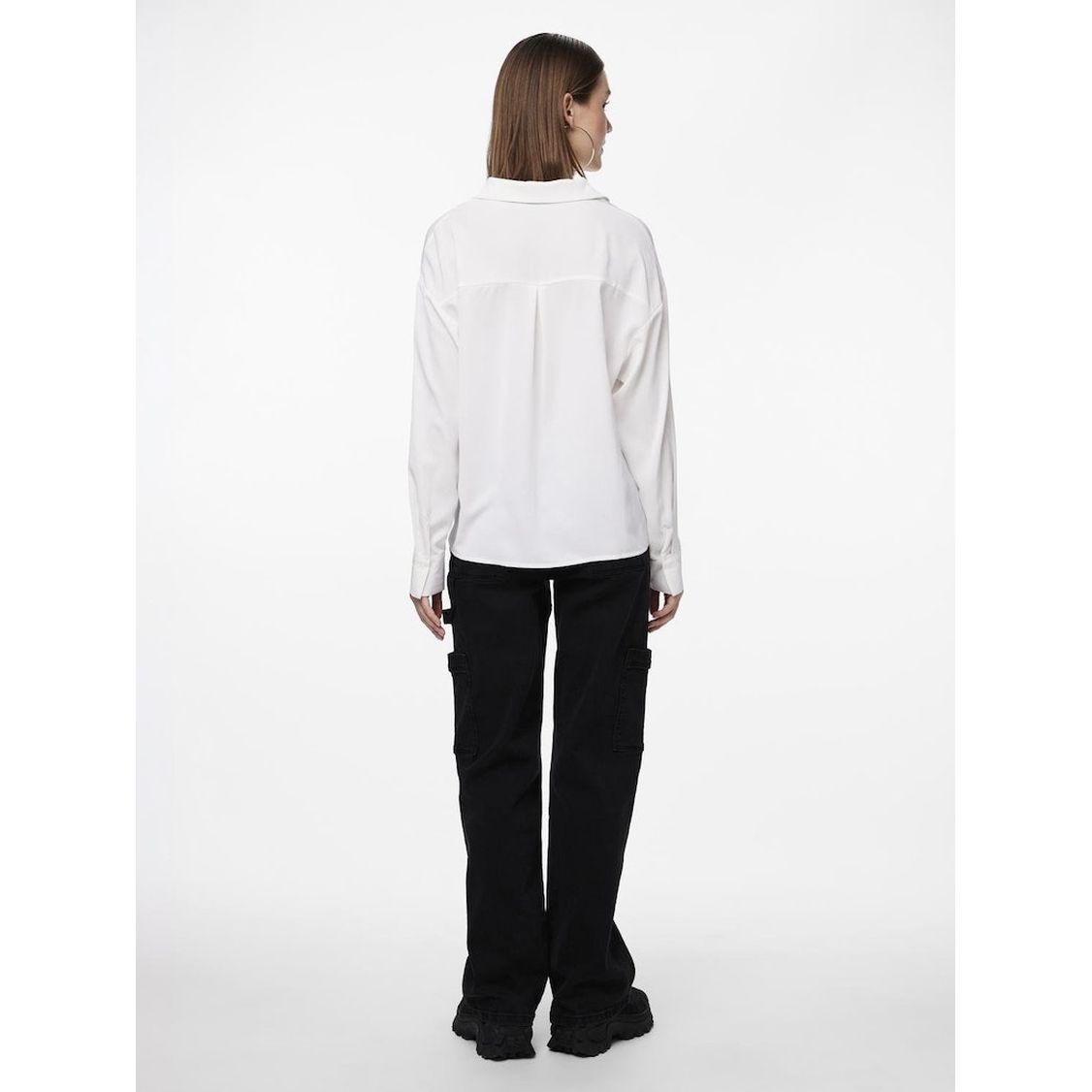 PIECES Marškiniai ilgomis rankovėmis moterims, Balta, Franan shirt 4
