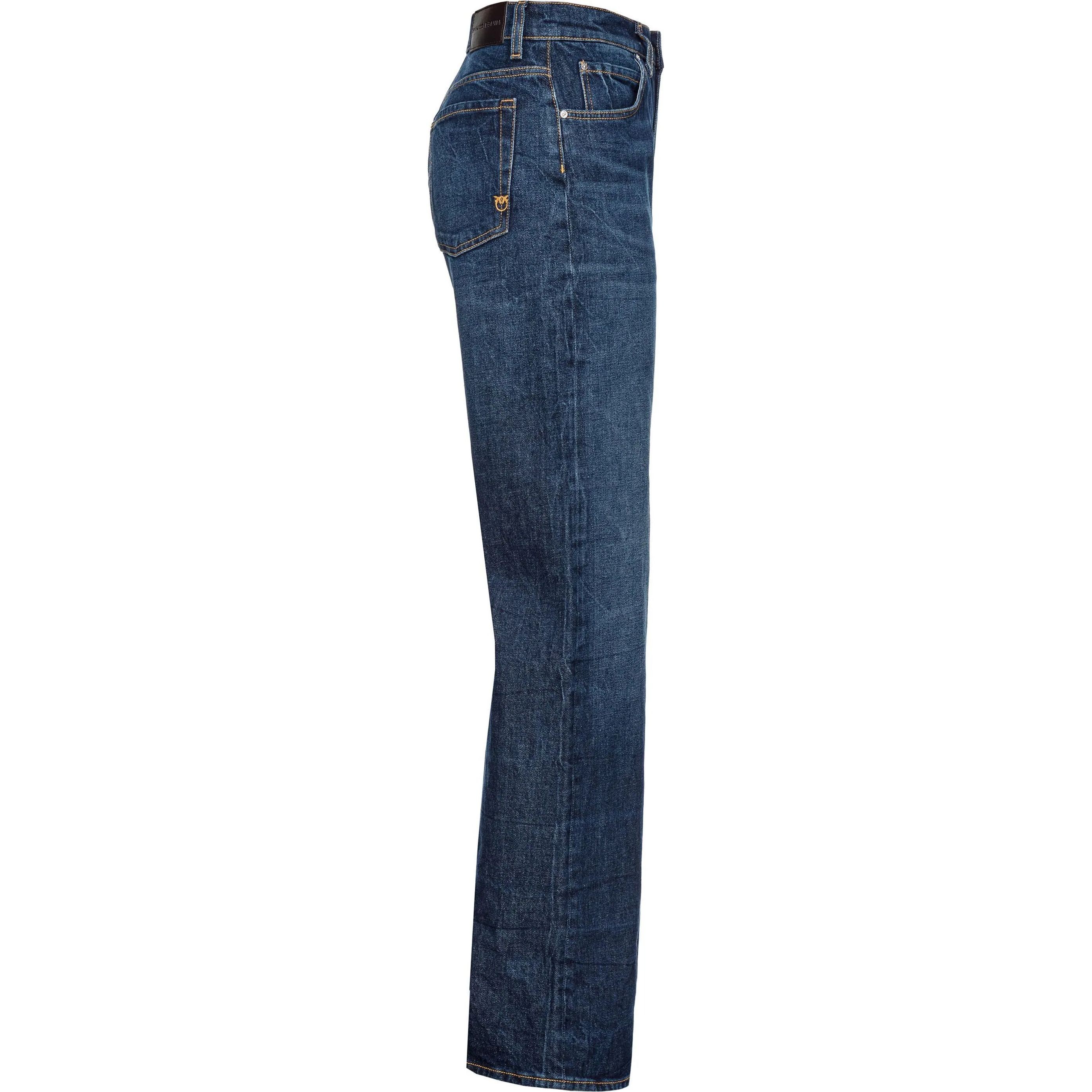 PINKO Platūs džinsai moterims, Mėlyna, Wanda cotton-blend jeans 3