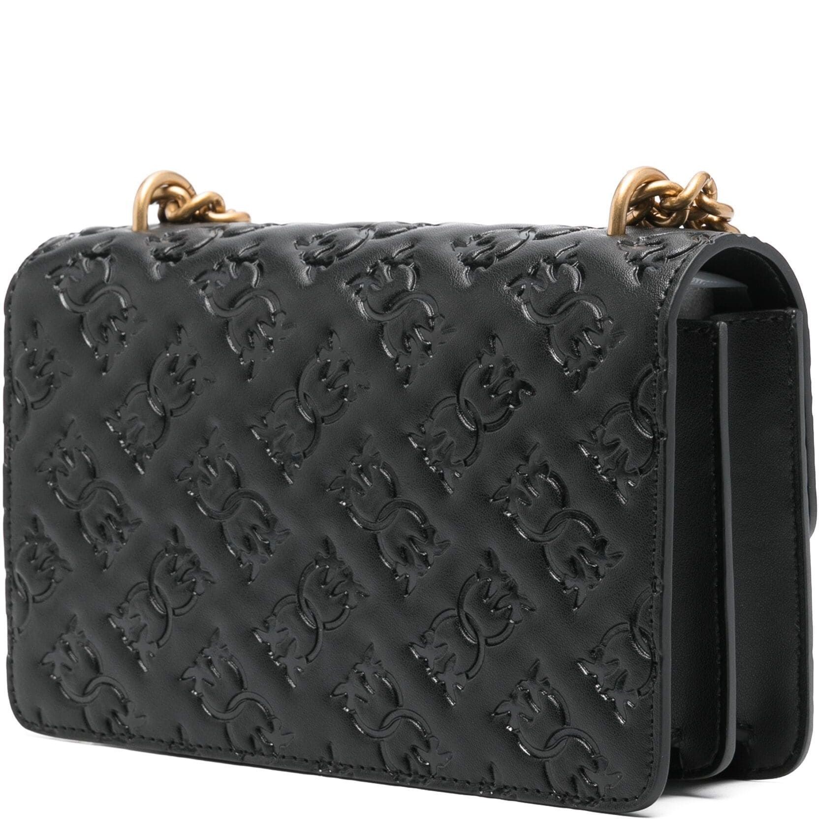 PINKO Rankinė per petį moterims, Juoda, Love one mini sholder bag 2