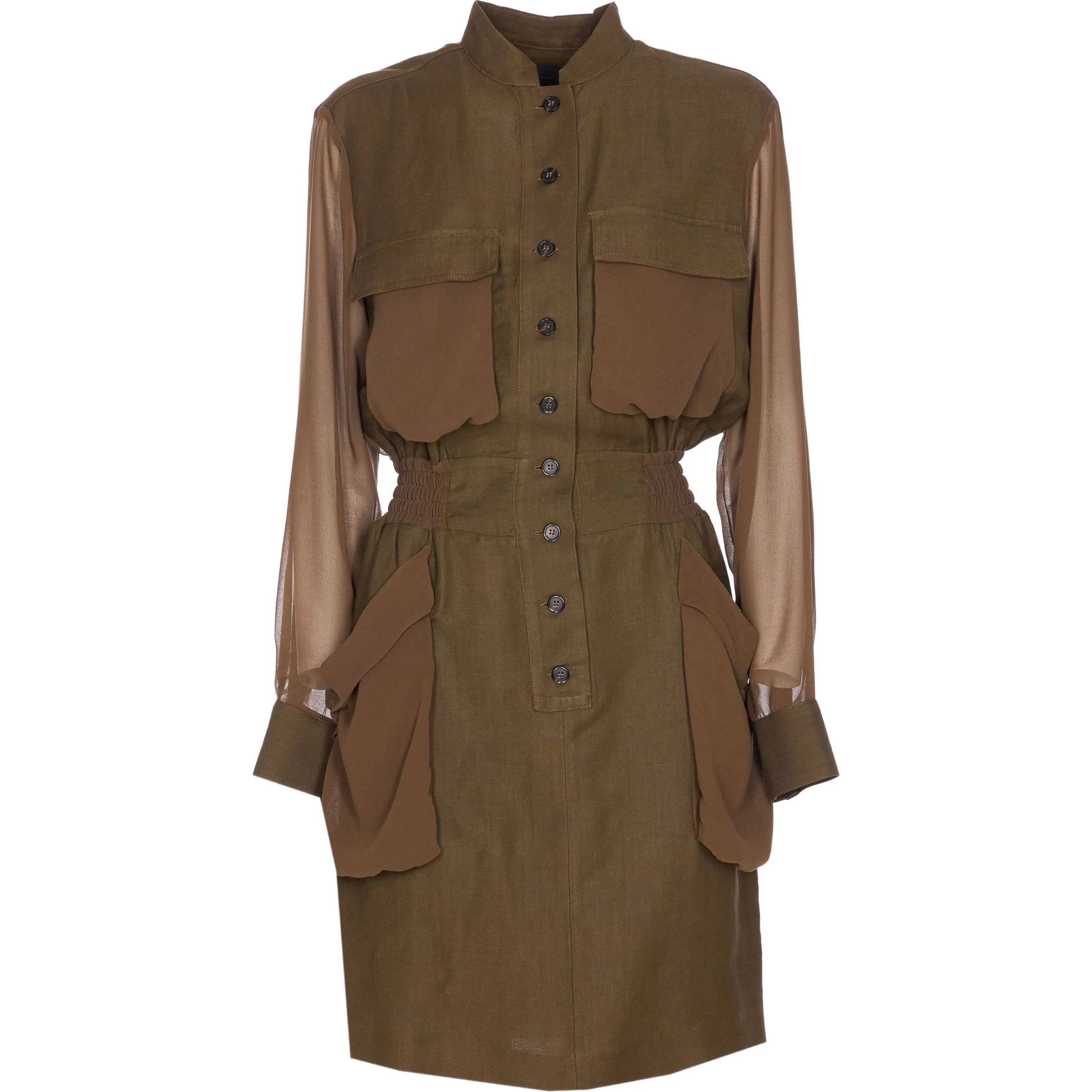 PINKO Midi suknelė moterims, Žalia, Benvenuto dress 1