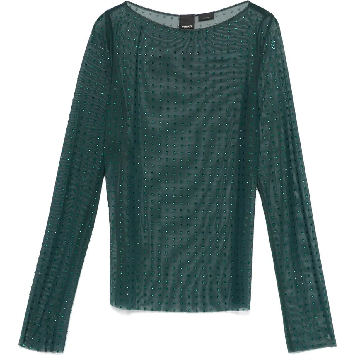 PINKO Megztinis moterims, Rožinė, Rhinestone light sweater