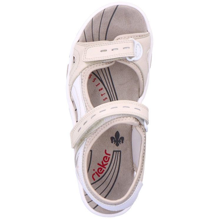 RIEKER Basutės moterims, Smėlio, SANDALS 6