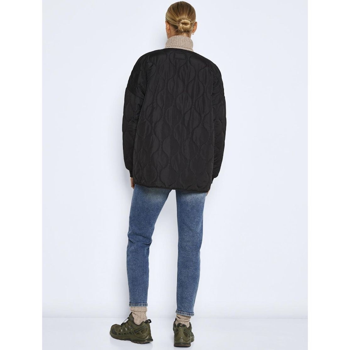 NOISY MAY Odinė striukė moterims, Juoda, Feline 4