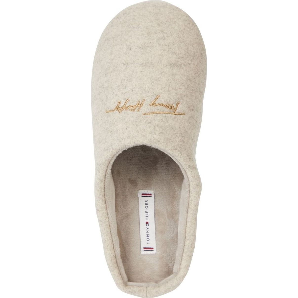 TOMMY HILFIGER Namų šlepetės moterims, Smėlio, HOME SLIPPER FELT 4