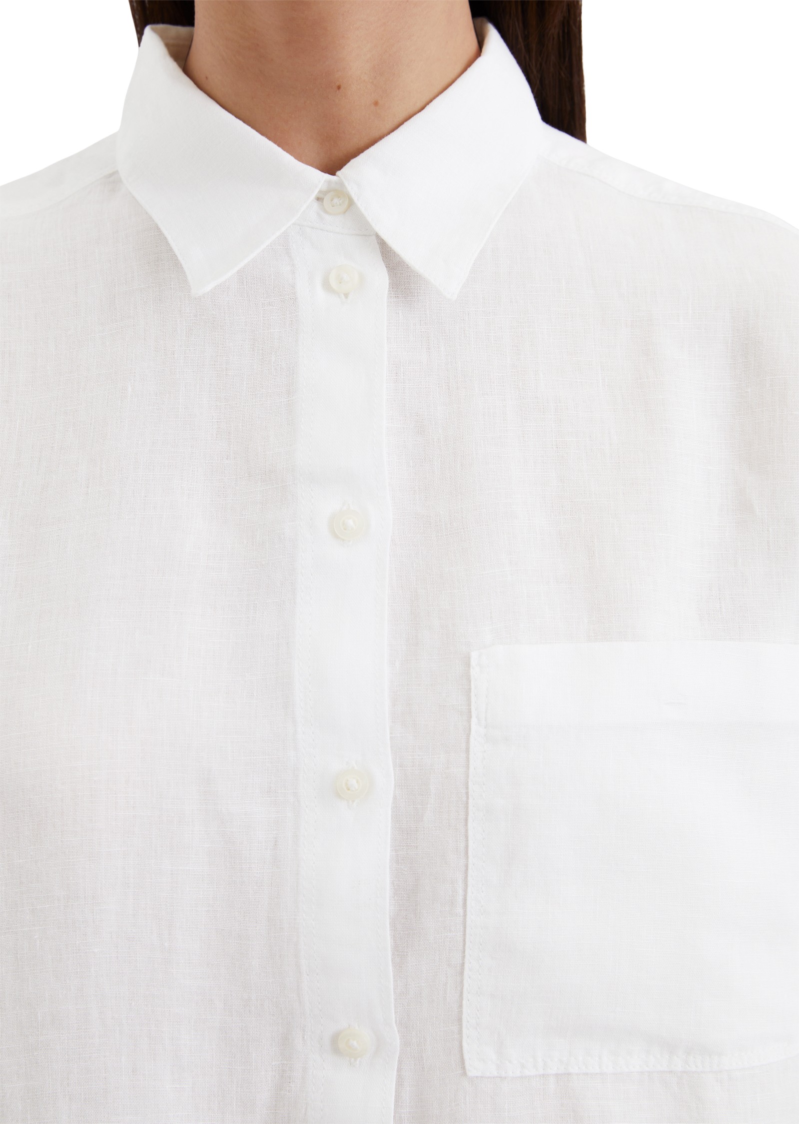 MARC O'POLO Marškiniai ilgomis rankovėmis moterims, Balta, Shirts lon 503113542427 4