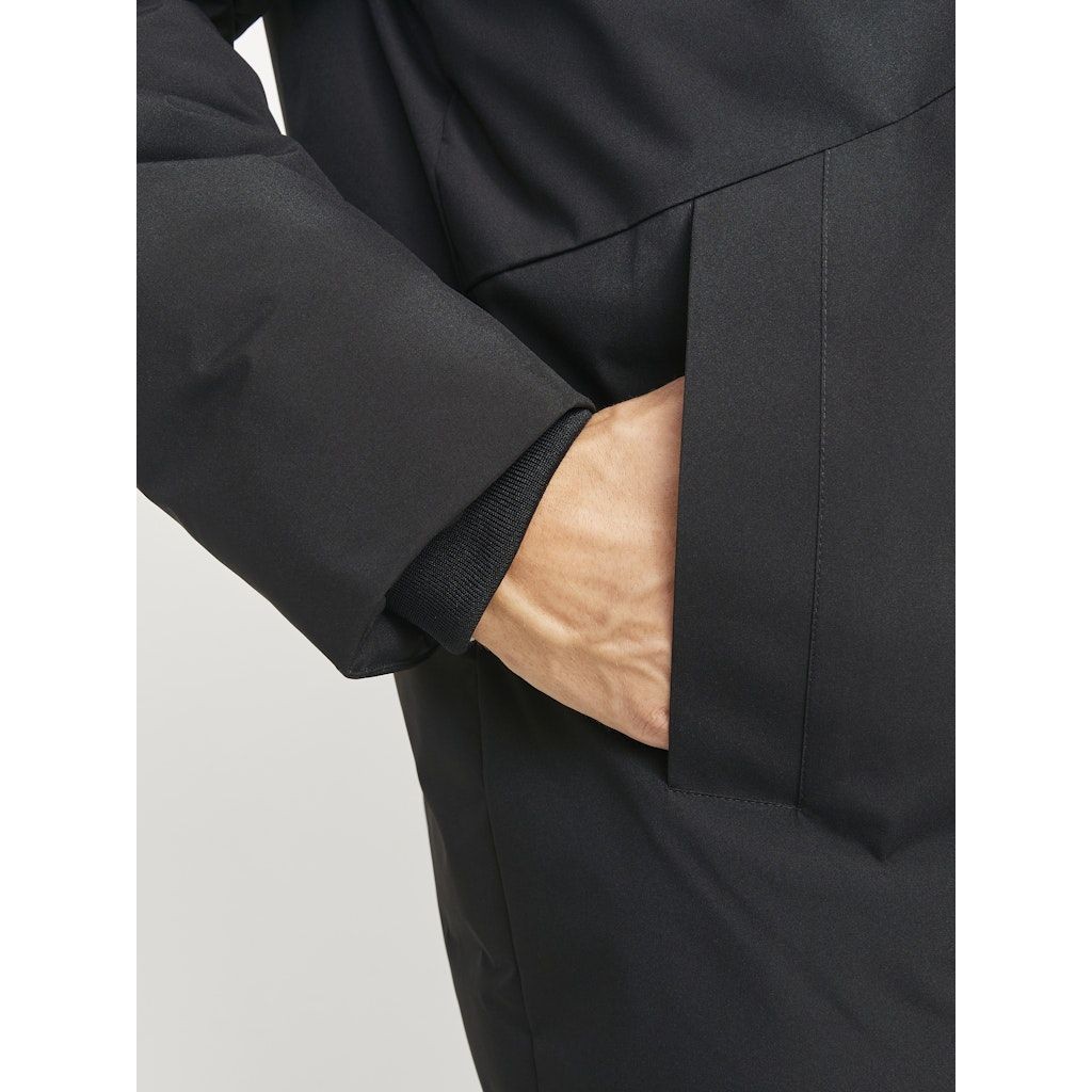 JACK & JONES Pūkinė striukė vyrams, Juoda, Payne parka jacket 5