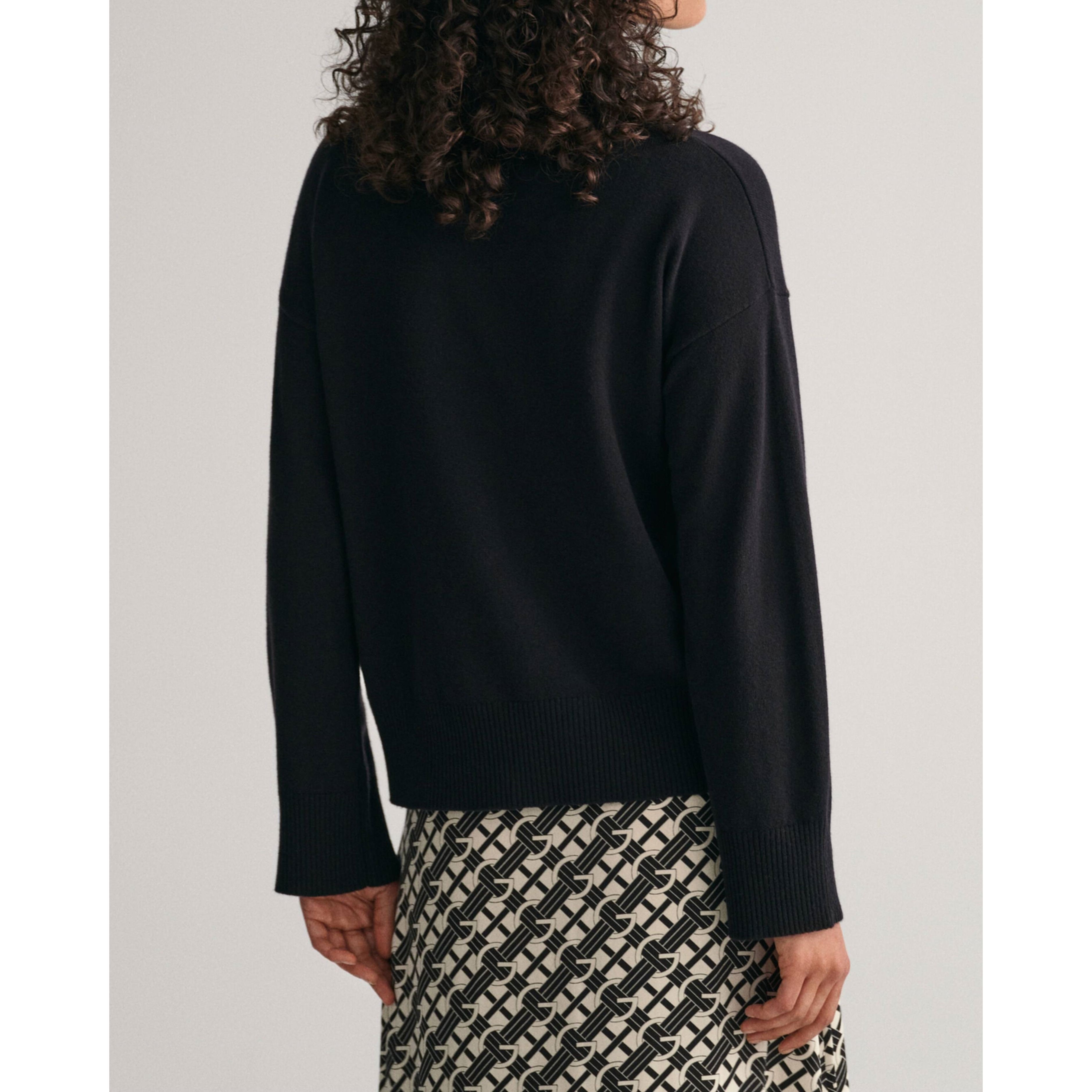 GANT Megztinis moterims, Juoda, SUPERFINE LAMBSWOOL 3