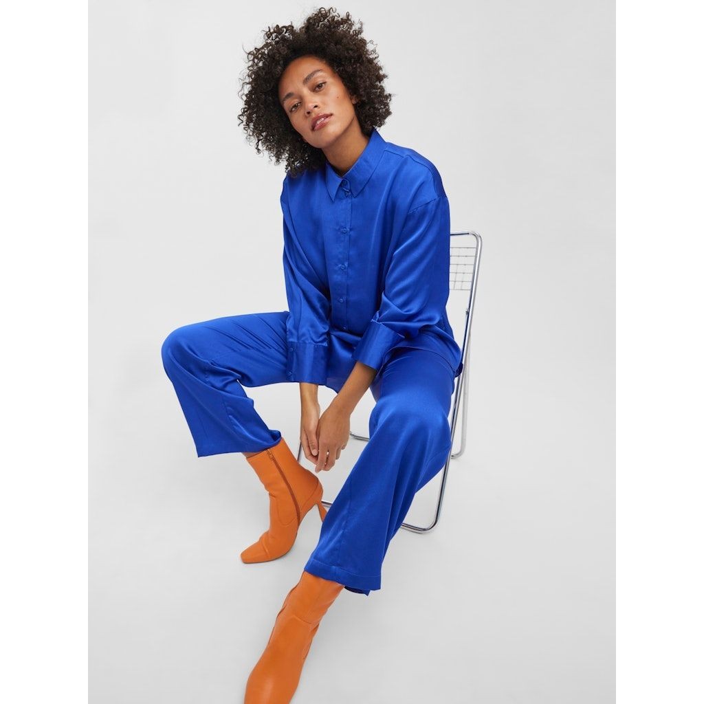 VERO MODA Marškiniai moterims, Mėlyna, VMRIE OLI LS OVERSHIR 6