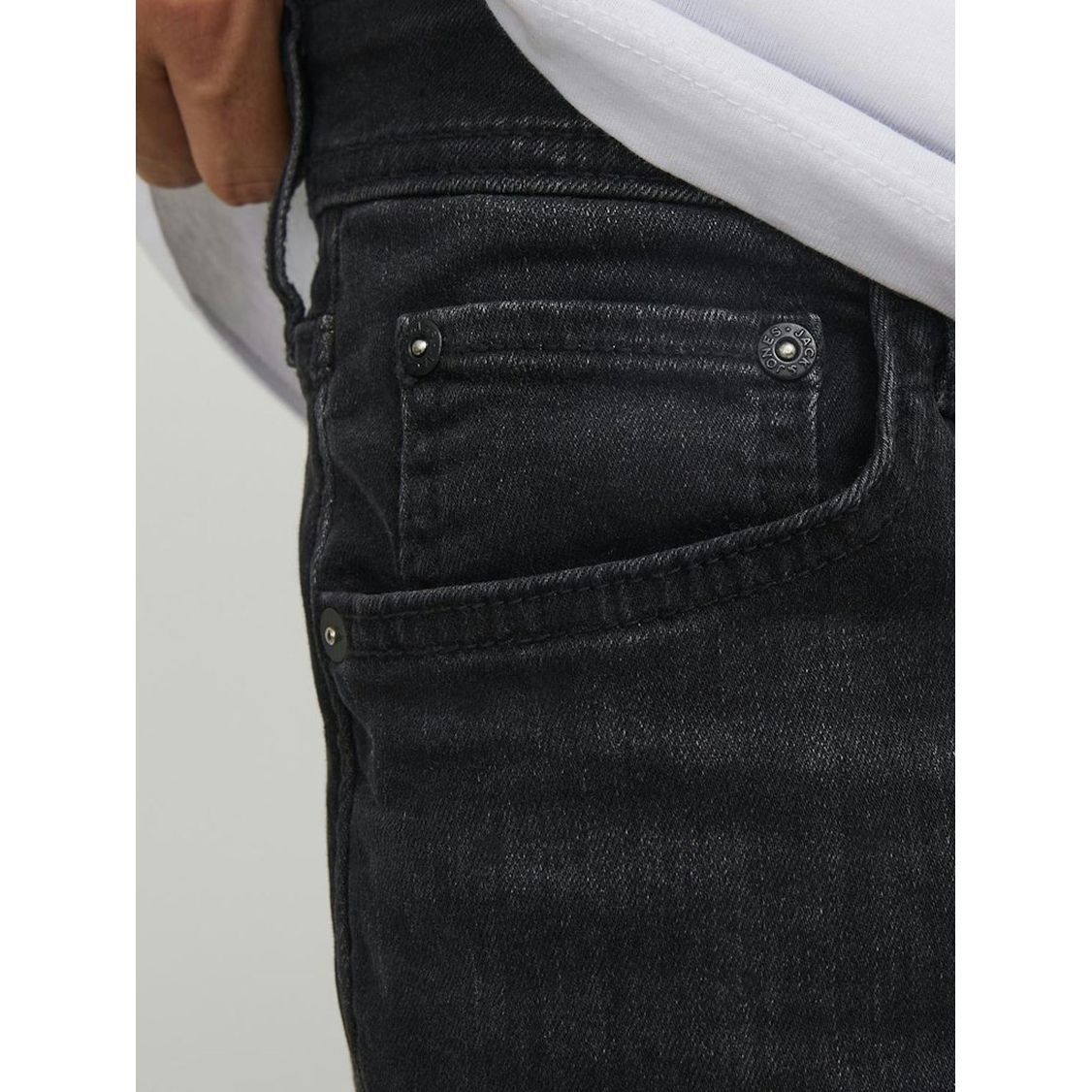 JACK & JONES Tiesūs džinsai vyrams, Juoda, Džinsai 7