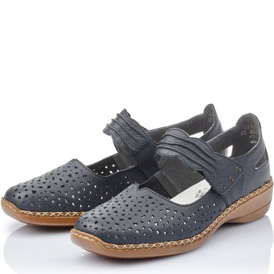 RIEKER Bateliai - moterims, Mėlyna, 41399/14 7