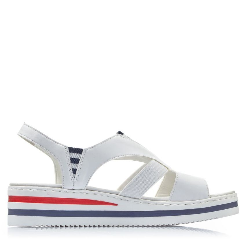RIEKER Basutės moterims, Balta, SANDALS 3