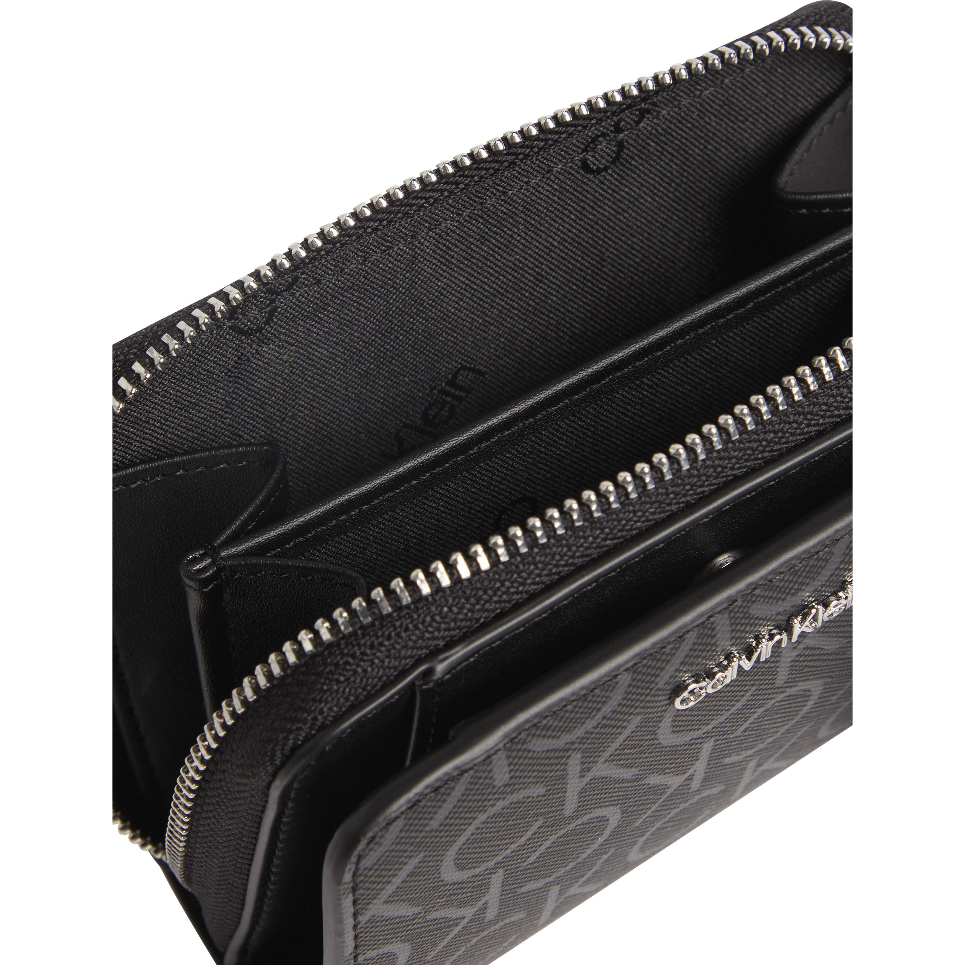 CALVIN KLEIN Piniginė moterims, Juoda, Must zip around wallet 3