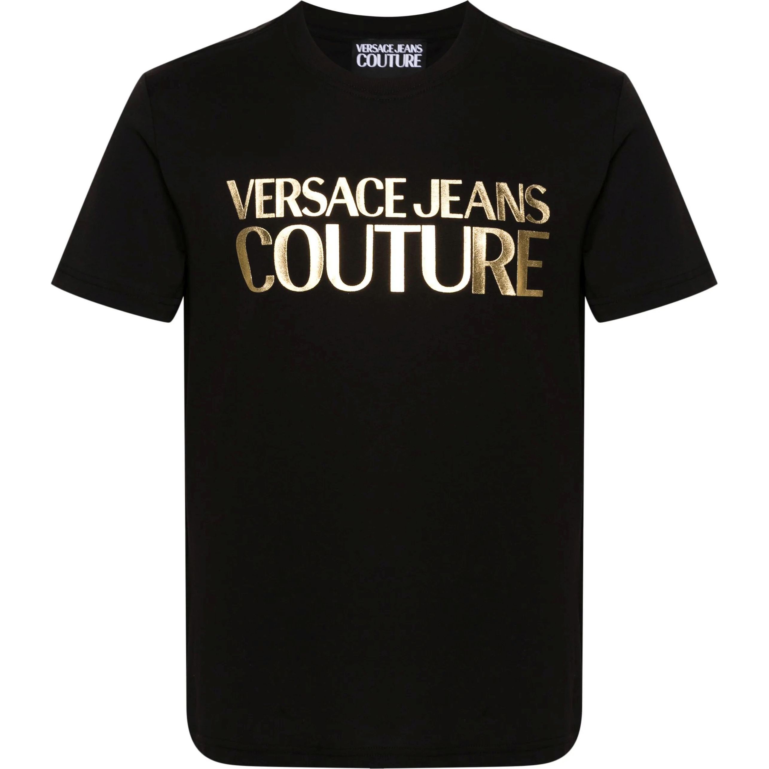 VERSACE JEANS CUTURE Marškinėliai trump. rankovėmis vyrams, Juoda, Logo-print cotton t-shirt