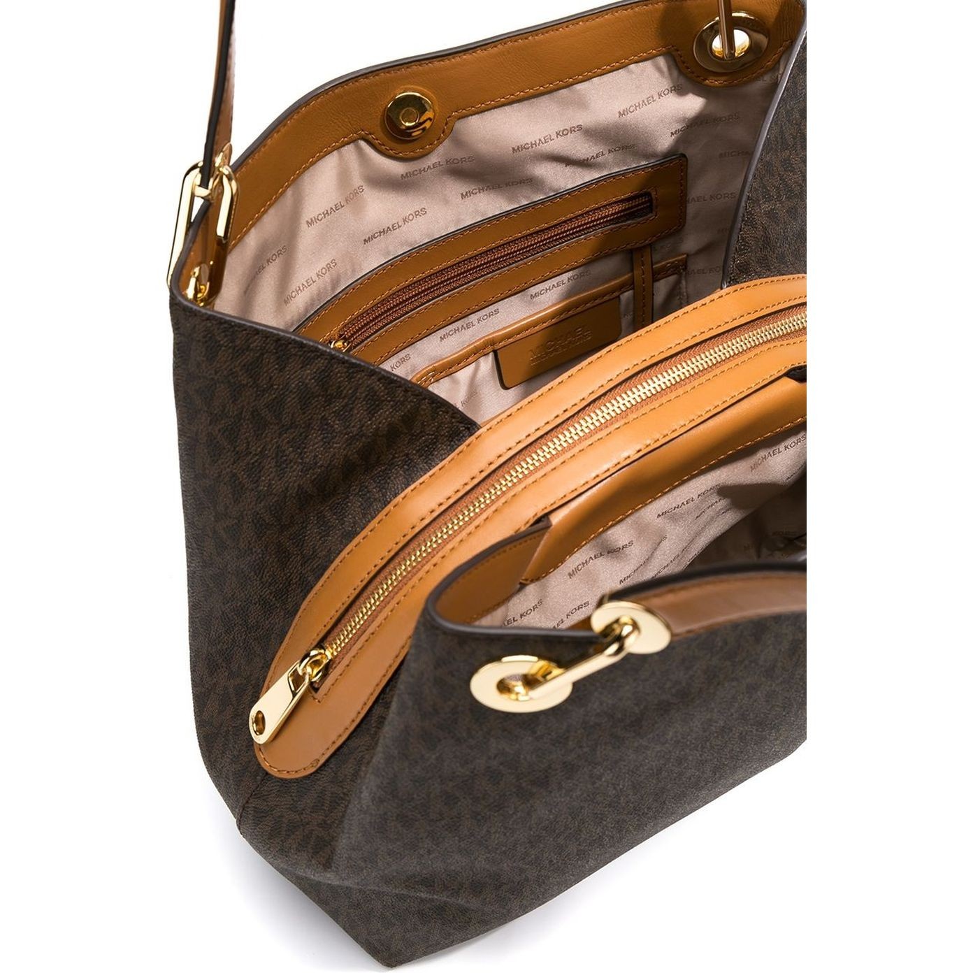 MICHAEL KORS Rankinė per petį moterims, Ruda, LG Shoulder tote 4