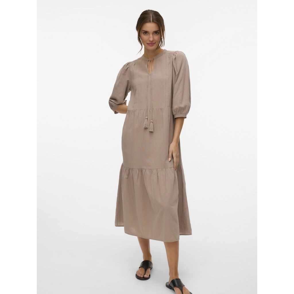 VERO MODA Maxi suknelė moterims, Ruda, Pretty long dress 4