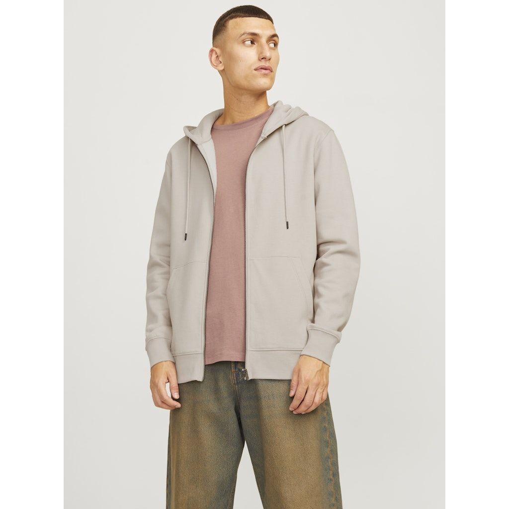 JACK & JONES Džemperis vyrams, Smėlio, Star basic sweat zip hood 5