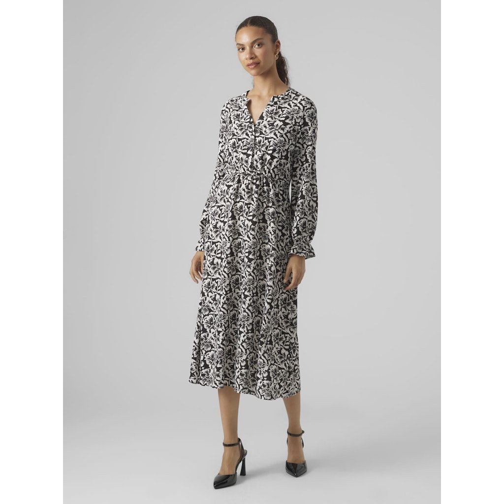 VERO MODA Maxi suknelė moterims, Juoda, VMSOPHIA L/S ANK 5