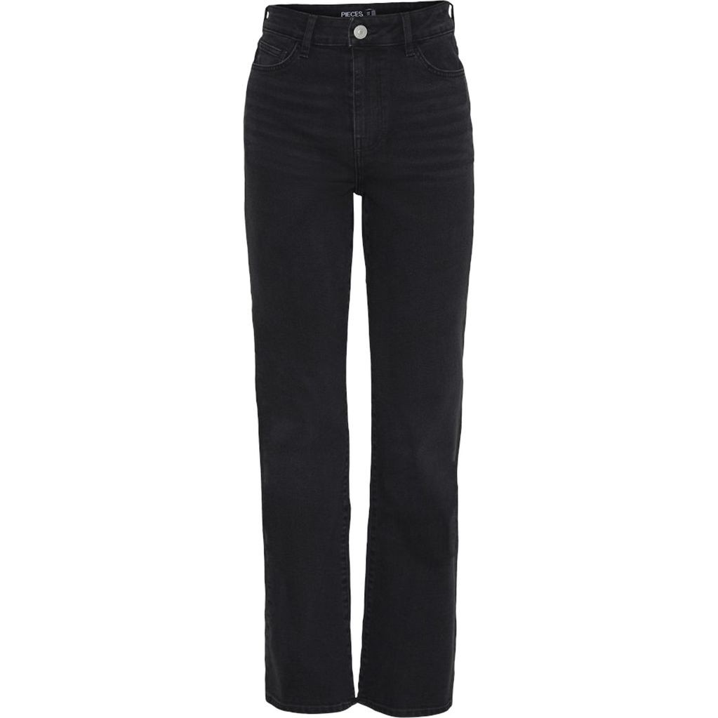 PIECES Tiesūs džinsai moterims, Juoda, Kelly straight jeans 1