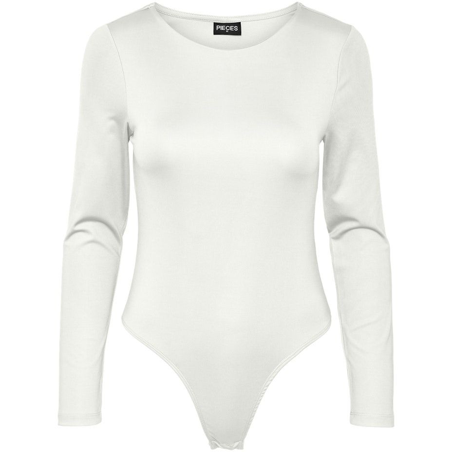 PIECES Palaidinės moterims, Balta, PCNEJA LS BODYSTOCKIN