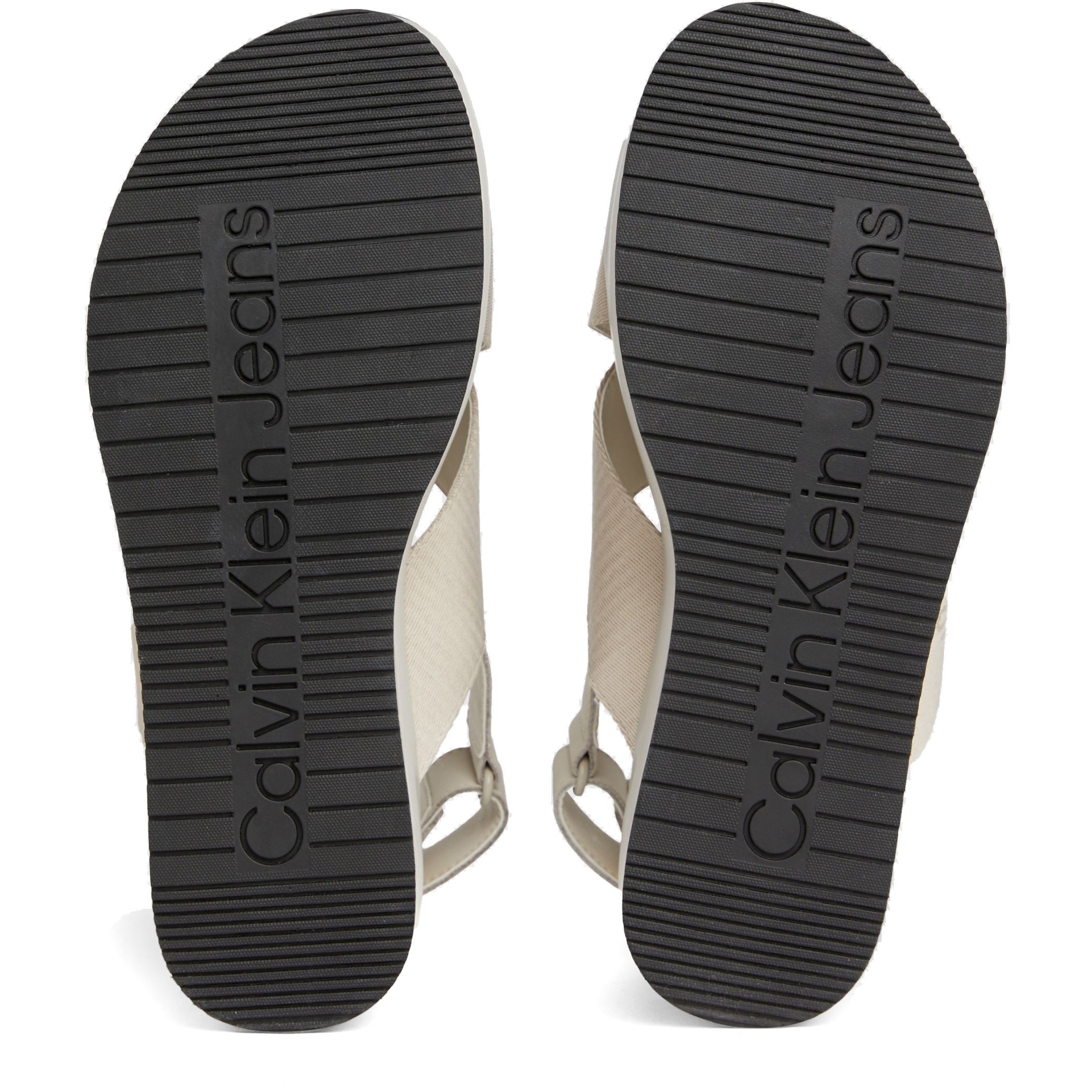 CALVIN KLEIN JEANS Basutės moterims, Smėlio, Flatform sandal sling 4
