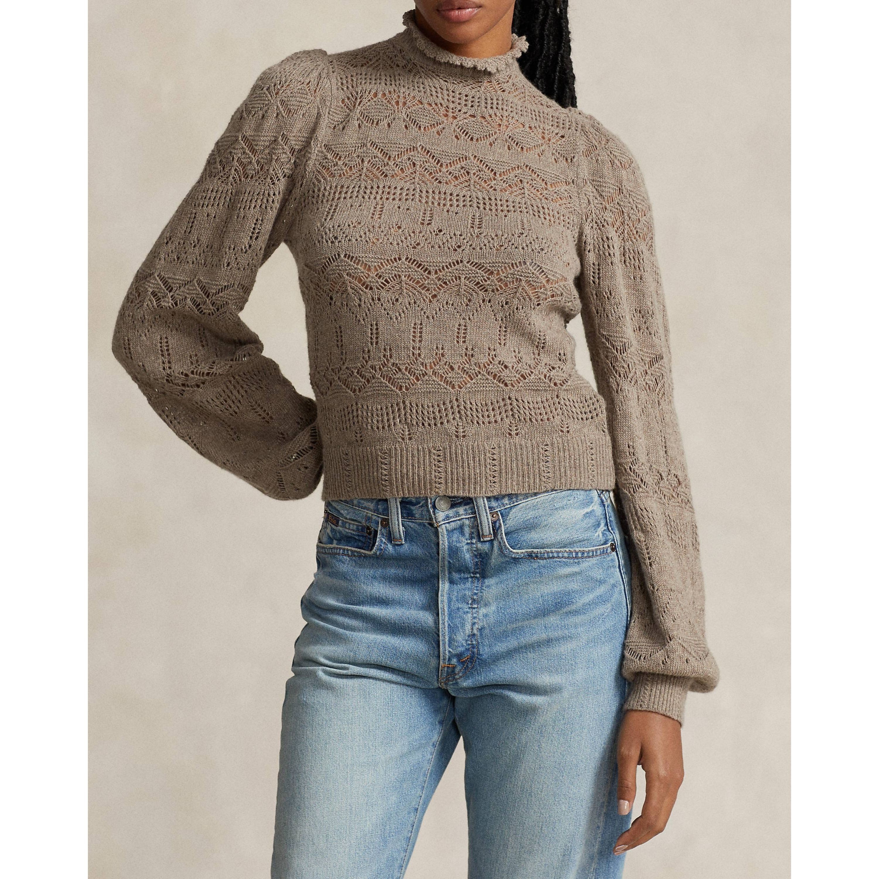 POLO RALPH LAUREN Sportinis nertinis moterims, Ruda, Long sleeve pullover 3