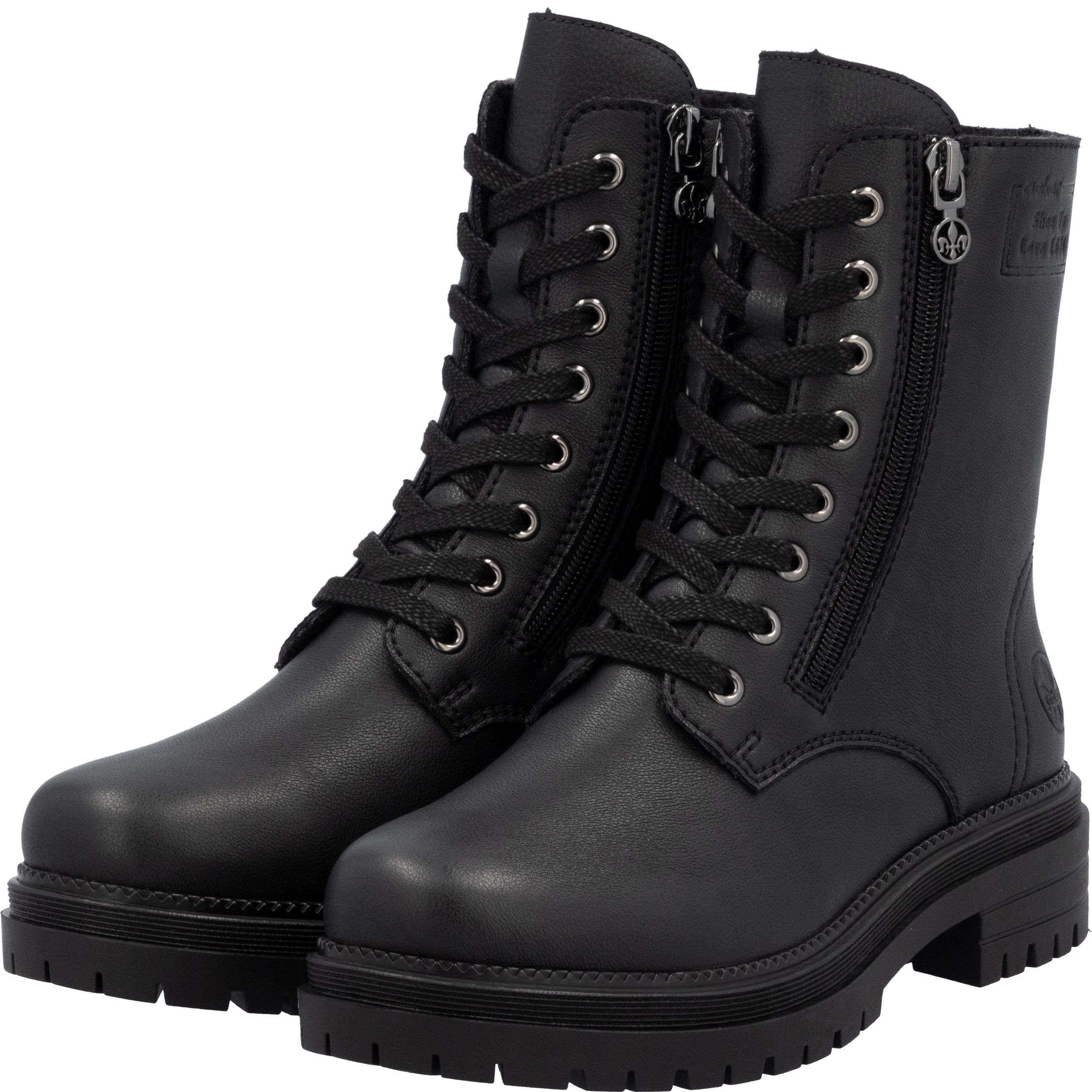 RIEKER Aulinukai moterims, Juoda, Ladies mid height boots 10