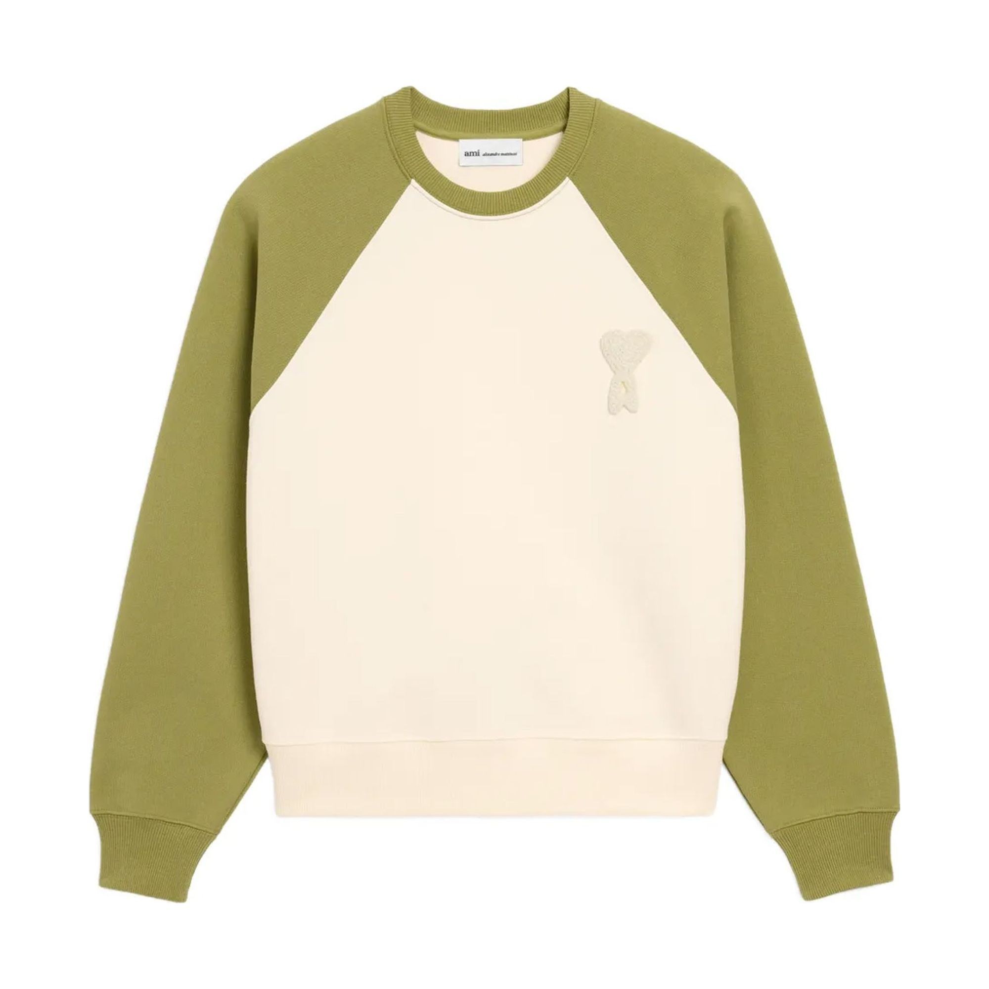 AMI PARIS Sportinis nertinis, Balta, Boxy fit crewneck 1