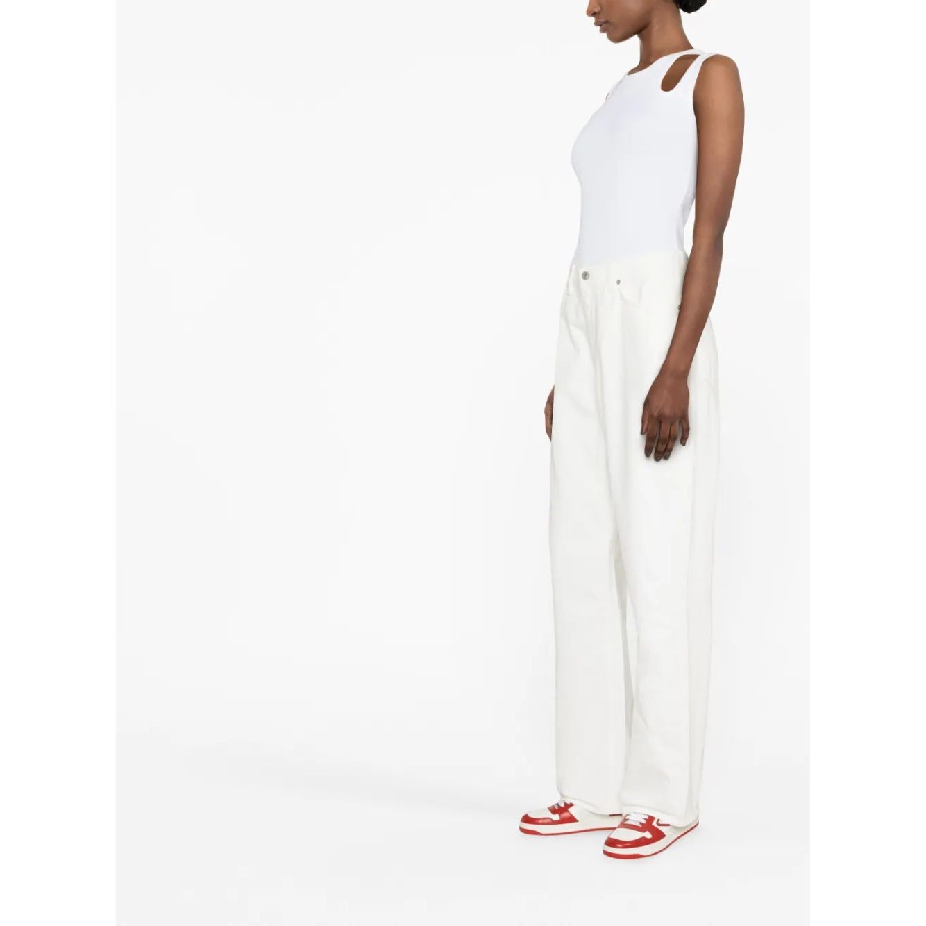 AXEL ARIGATO Tiesūs džinsai moterims, Balta, Sly Low-Rise Jeans 4