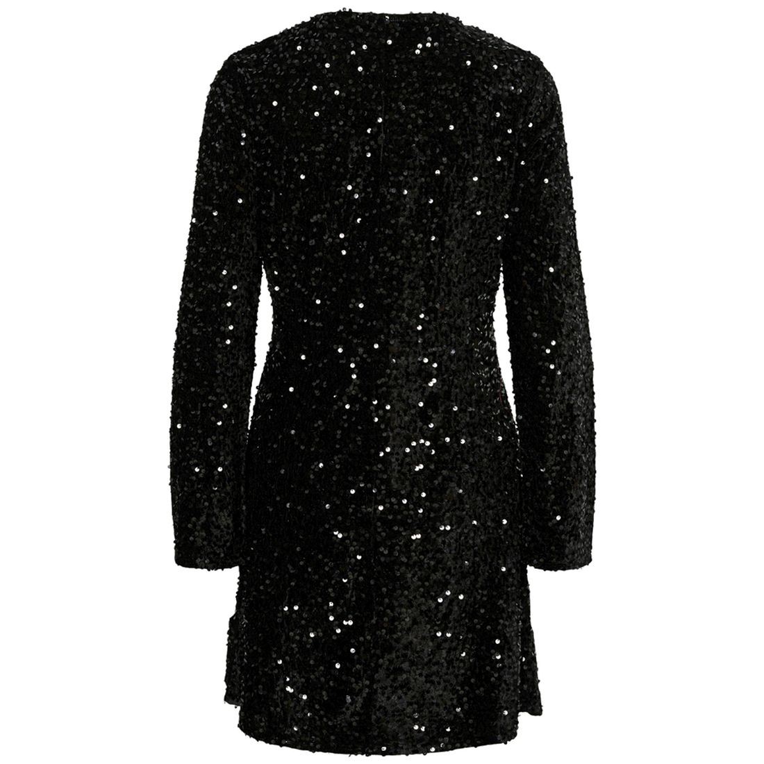 PIECES Mini suknelė moterims, Juoda, Kam v-neck dress 2