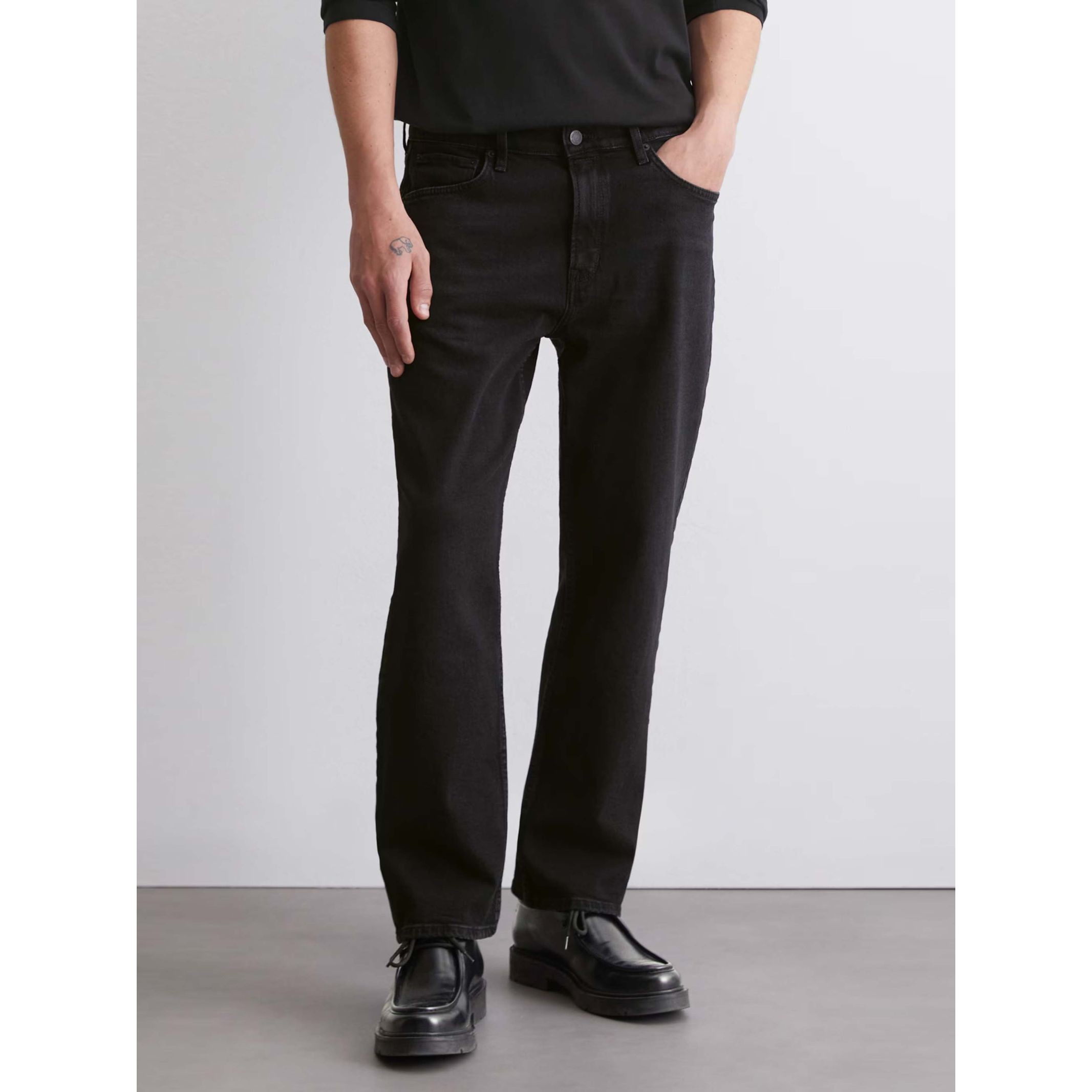 MARC O'POLO Tiesūs džinsai vyrams, Juoda, Straight 430917912158 4