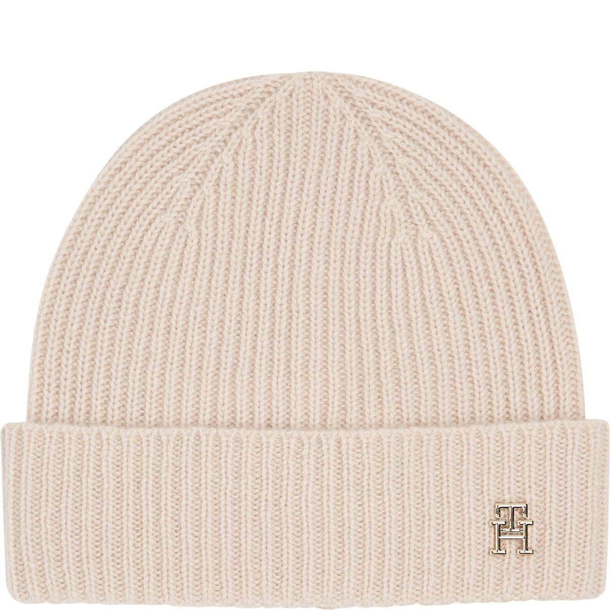 TOMMY HILFIGER Kepurė moterims, Smėlio, Chic beanie 1